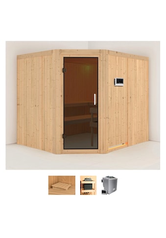 Karibu Sauna »Marit«, (Set), 9-kW-Bio-Ofen mit externer Steuerung kaufen
