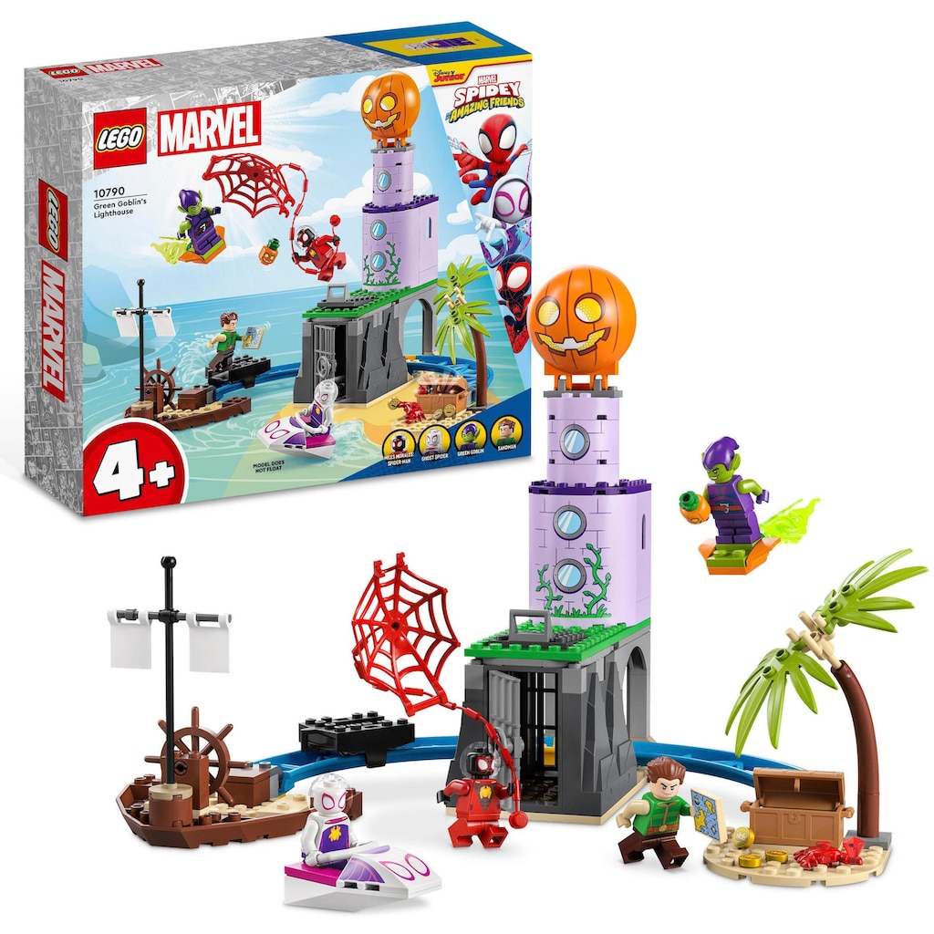 LEGO® Konstruktionsspielsteine »Spideys Team an Green Goblins Leuchtturm (10790), LEGO® Marvel«, (149 St.)