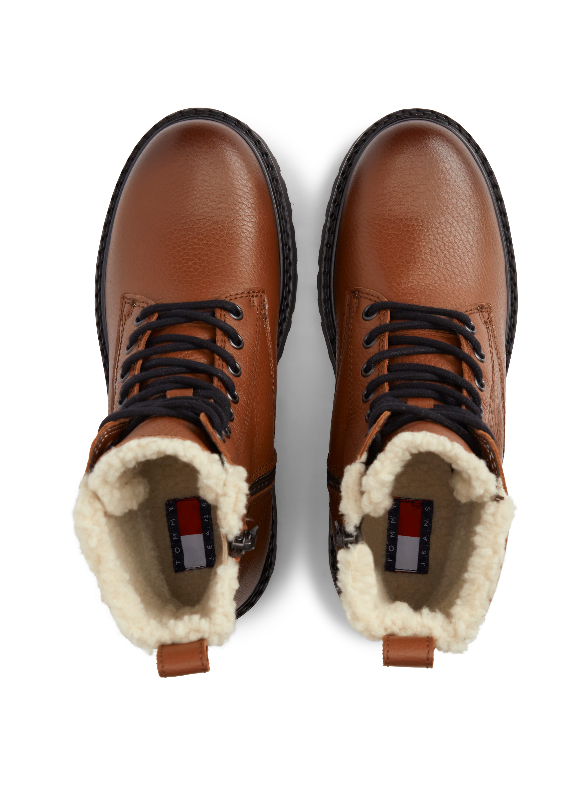 Tommy Jeans Winterstiefelette »TJW PLATFORM BOOTS WL«  Blockabsatz, Schnürboots, Winterboots mit seitlicher Logoflag