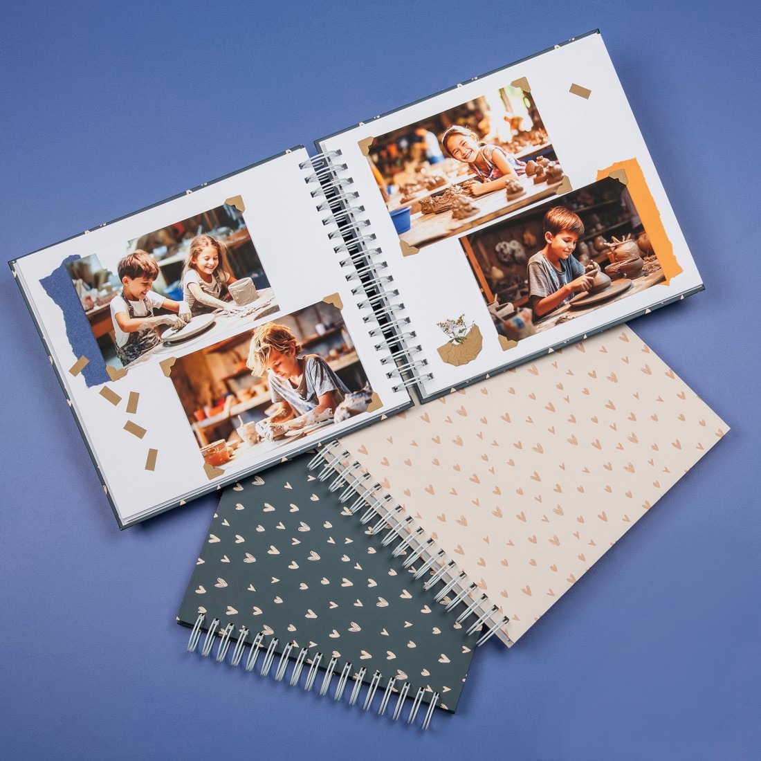 Hama Fotoalbum »Fotoalbum Spiralalbum "Lovely", 28x24 cm, 50 weiße Seiten, Blau«