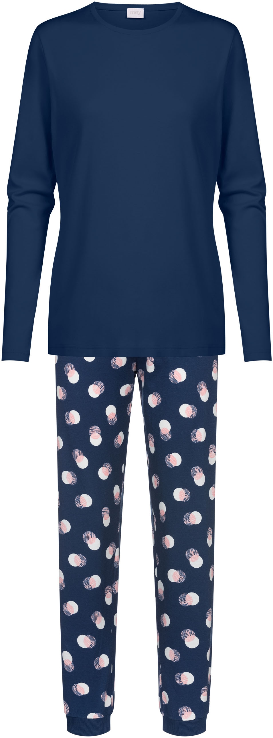 Mey Schlafanzug »SCRIBBLED DOTS«, (2 tlg.), Gepunktete Hose mit Bündchen