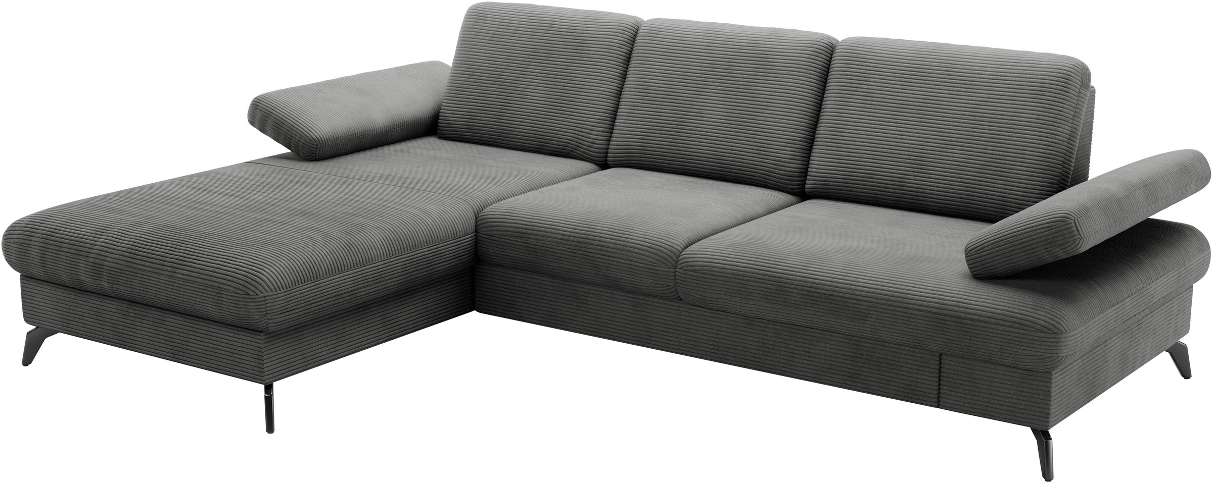sit&more Ecksofa »Morris Jubi L-Form«, inkl. Armteilfunktion und 1 Zierkissen, wahlweise mit Bettfunktion