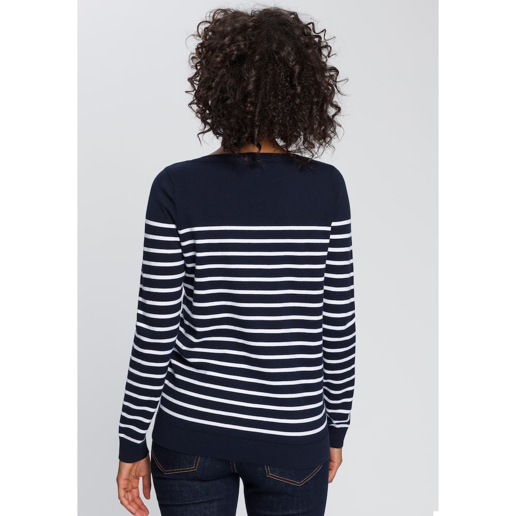 Tommy Hilfiger Streifenpullover »HERITAGE BOAT NECK SWEATER«, im klassischem Ringeldessin