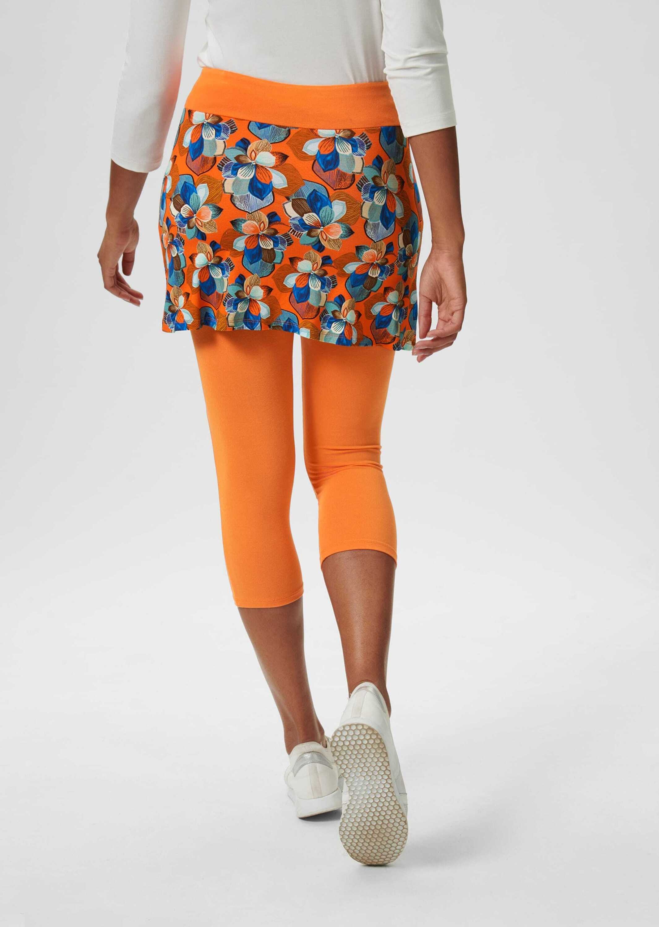 MADELEINE Wellnesshose »Yogahose mit Rock Verkürzte Yogahose mit Rock in floralem Print«