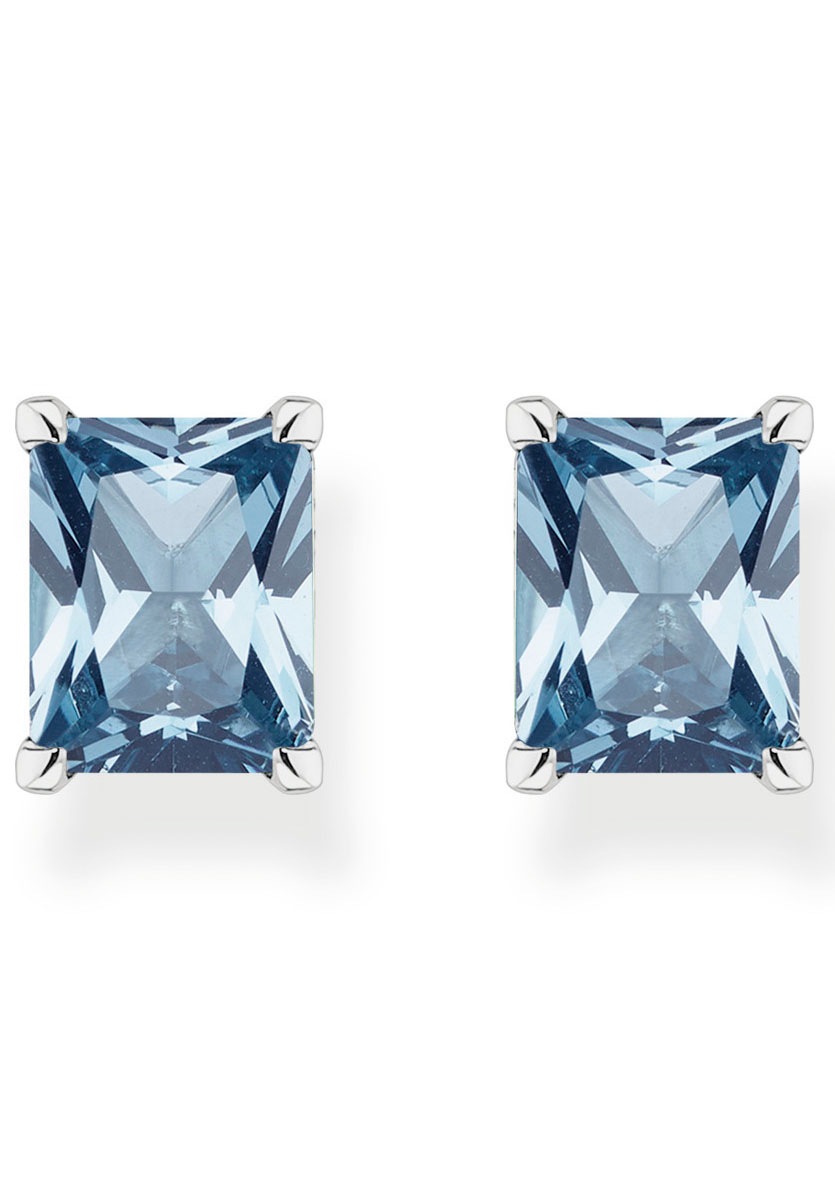 THOMAS SABO Paar Ohrstecker »blauer oder weißer Stein, H2201-009-1,-051-14,-414-14,-1-699-1«, mit Zirkonia (synth.), Spinell (synth.) oder Glas-Keramik Stein