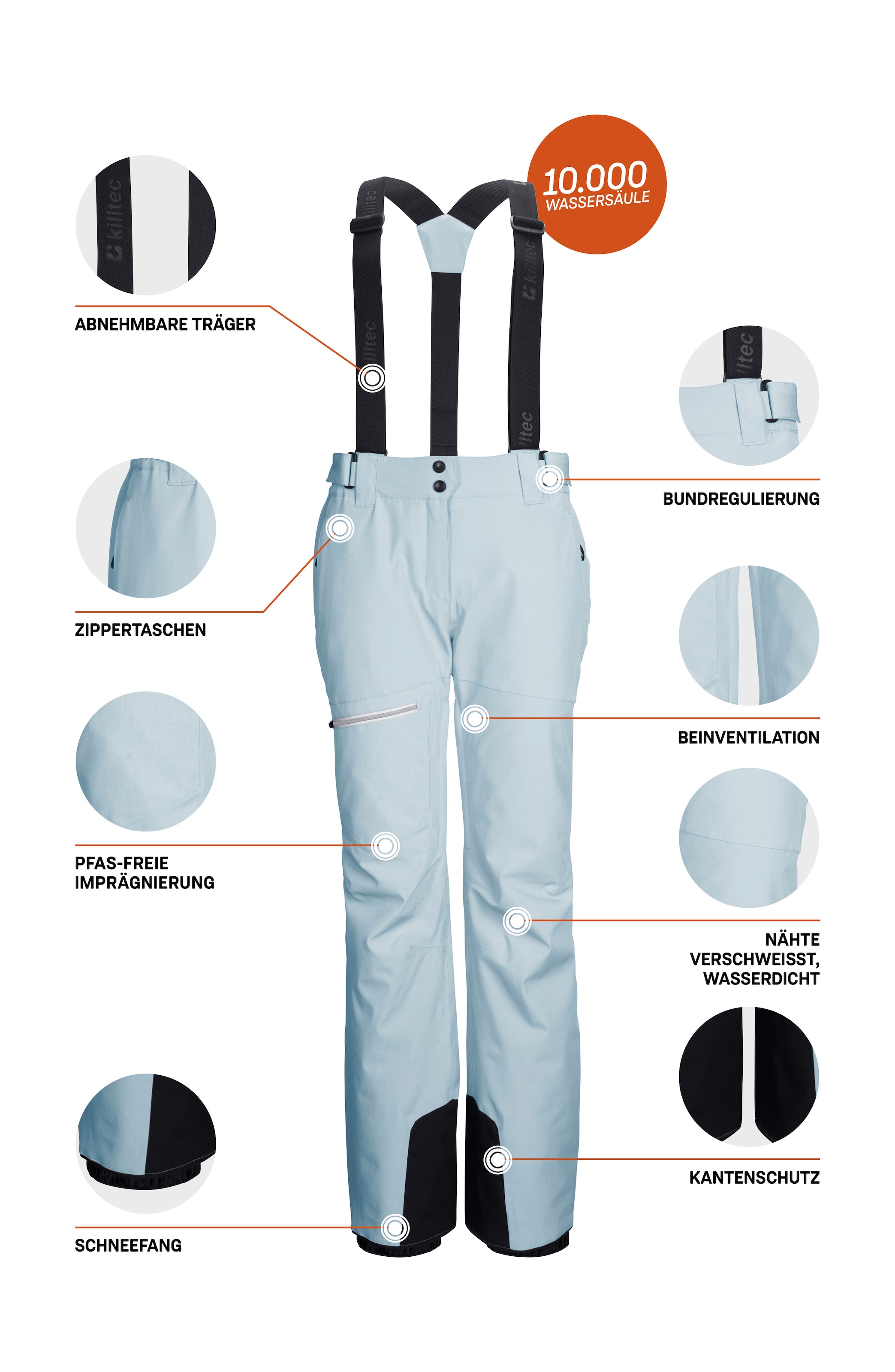 Killtec Skihose »KSW 60 WMN SKI PNTS«  Skihose mit 4-Wege-Stretch, wasserdicht, atmungsaktiv, Kantenschutz