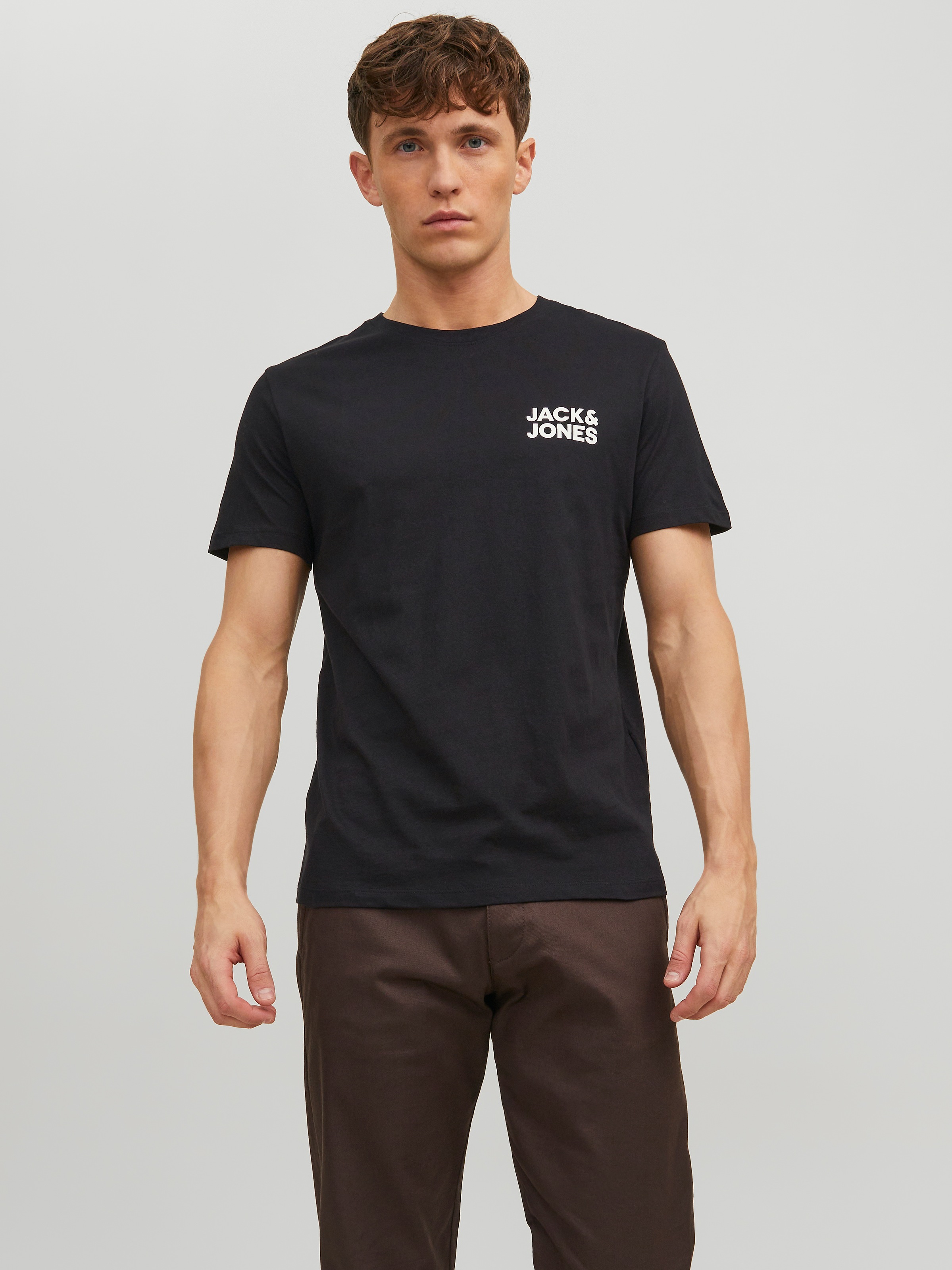 Jack & Jones T-Shirt »JJECORP Herren-Tee mit figurbetonter Silhouette« bedruckt, modisch, schmal, Baumwolle, Rundhals