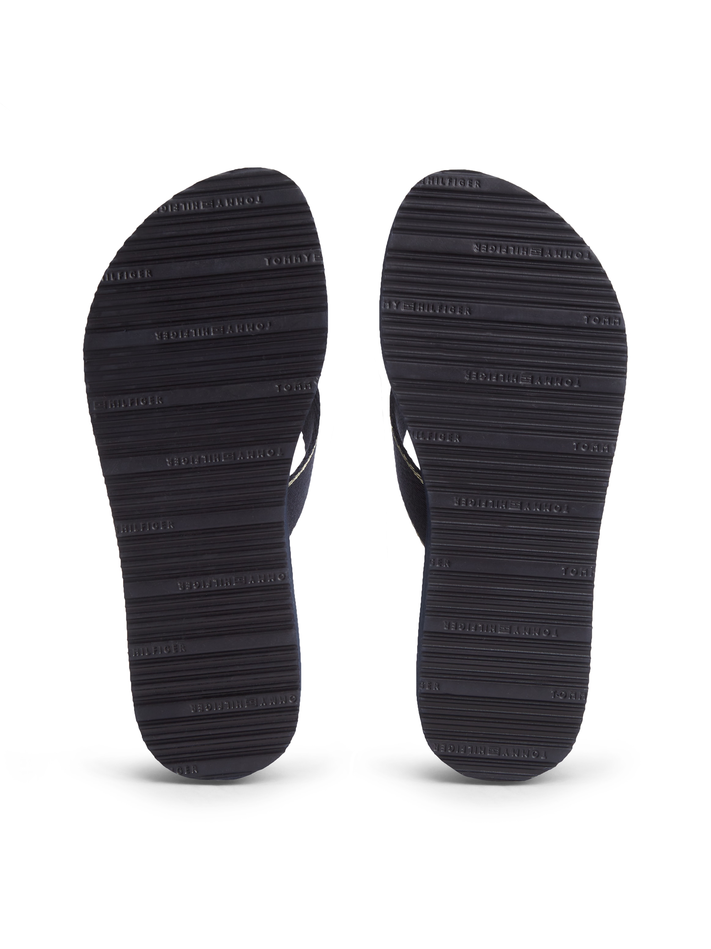 Tommy Hilfiger Zehentrenner »TH MONOGRAM MID WEDGE SANDAL«  Sommerschuh, Dianette mit logobedruckter Innensohle