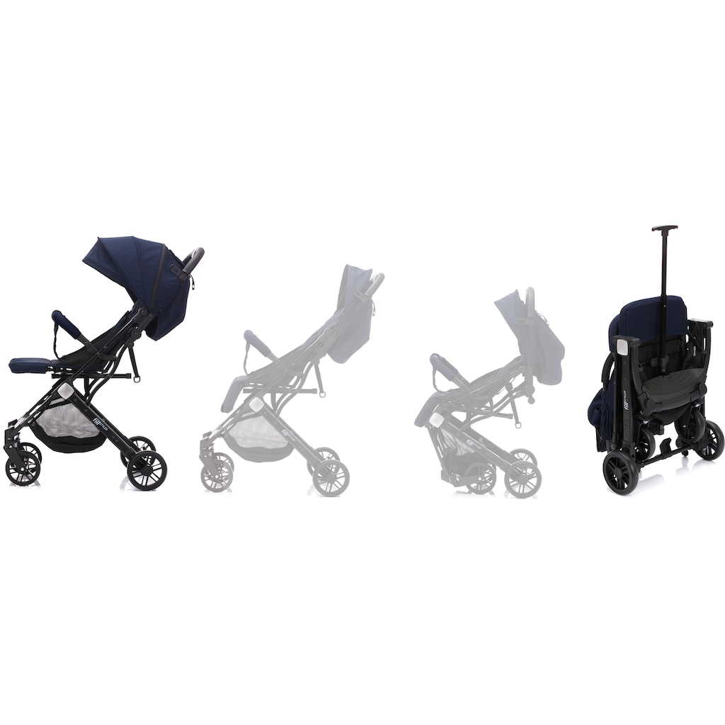 Fillikid Sport-Kinderwagen »Styler, blau melange«, mit Trolleygriff