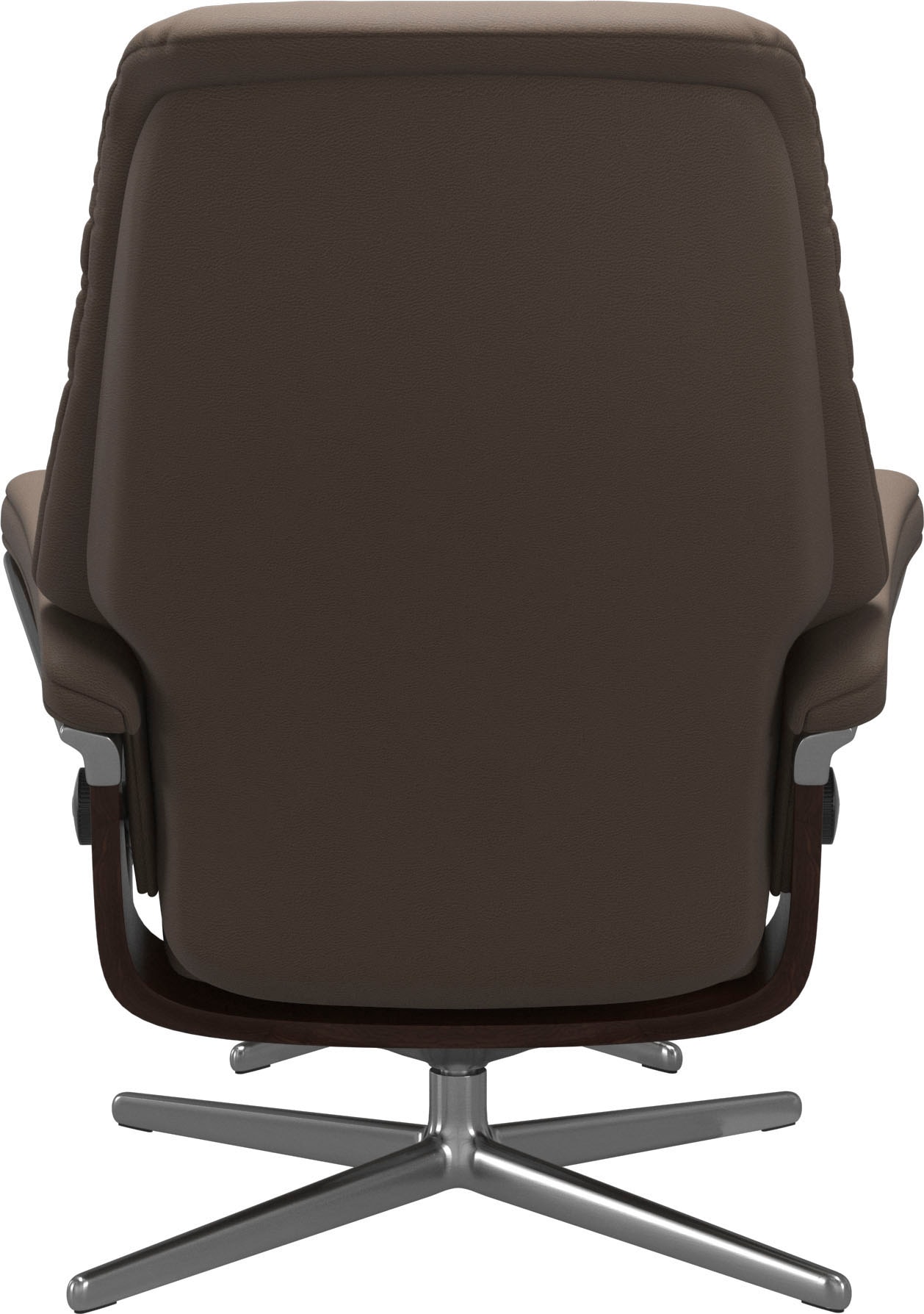 Stressless® Relaxsessel »Sunrise« Set, Relaxsessel mit Hocker,  mit Hocker, mit Cross Base, Größe S, M & L, Holzakzent Braun