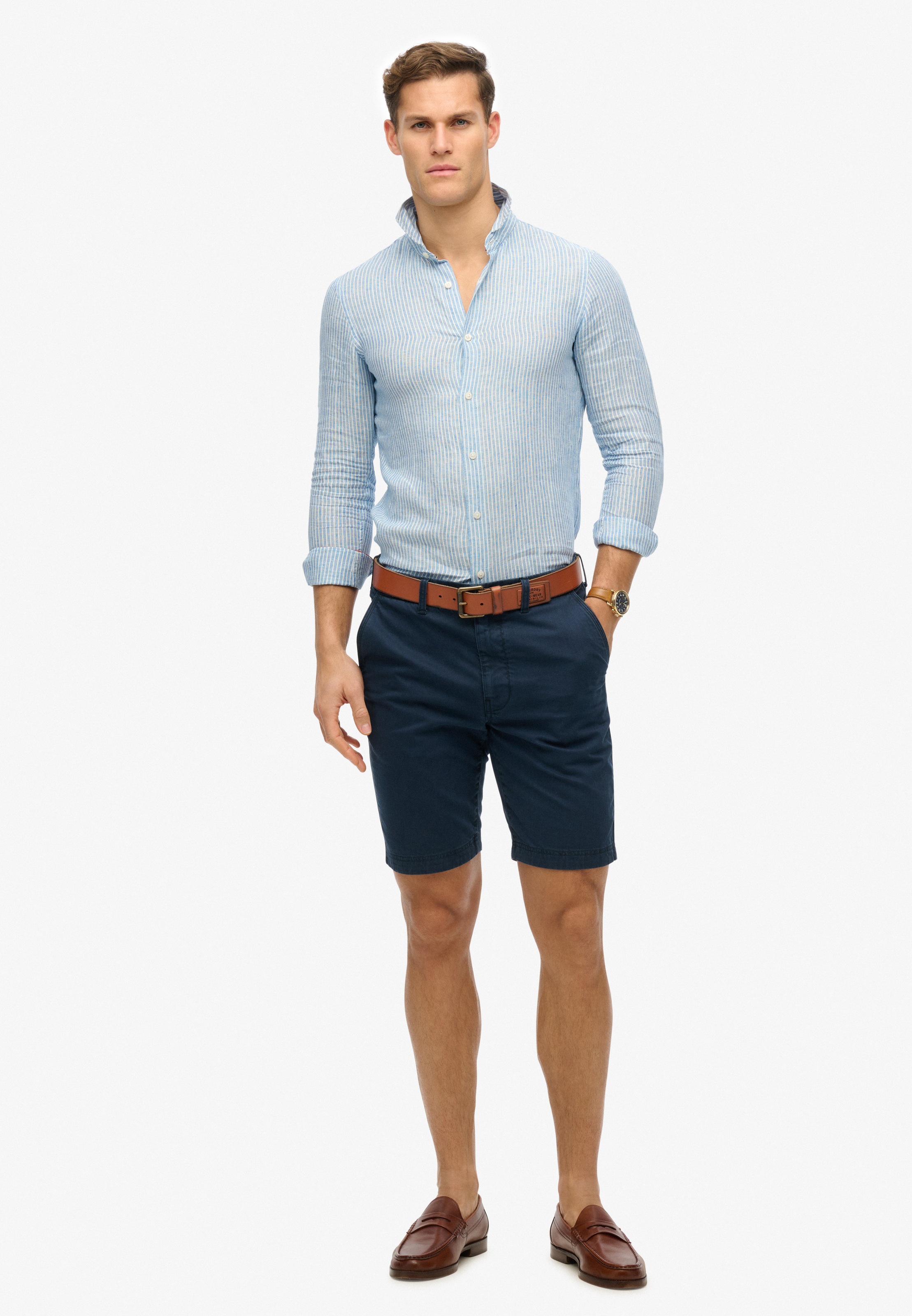 Superdry Langarmhemd »VACATION L/S LINEN SHIRT«