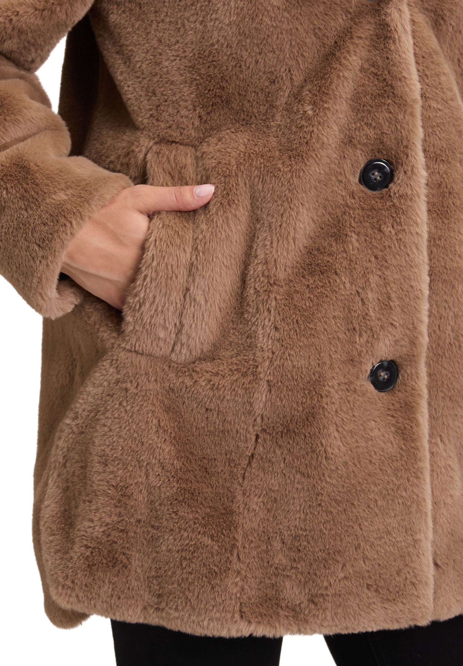 Betty Barclay Plüschjacke »Plüschjacke mit Kapuze«