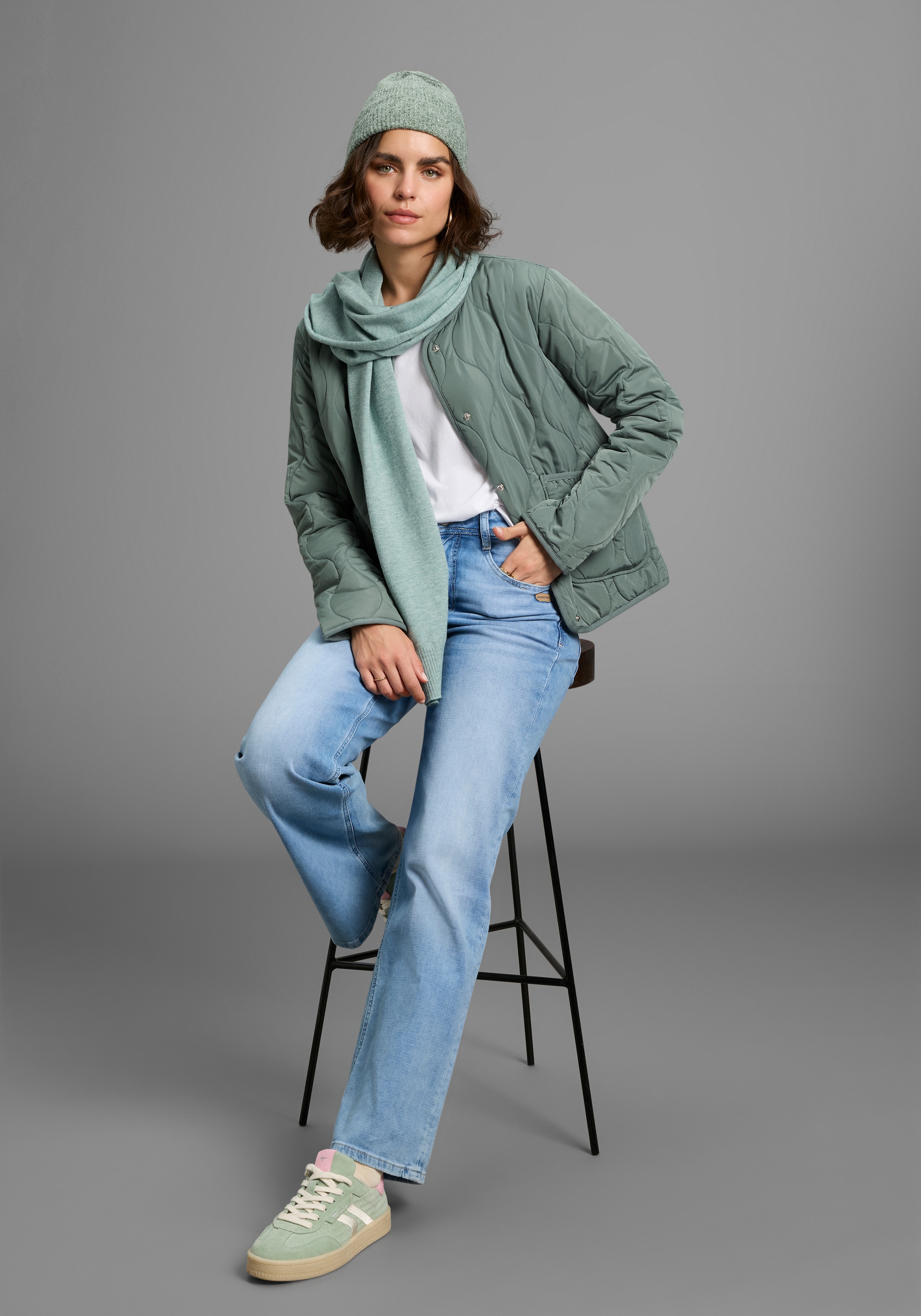 Laura Scott Steppjacke, ohne Kapuze, Leichte Übergangsjacke, mit modischem Steppmuster