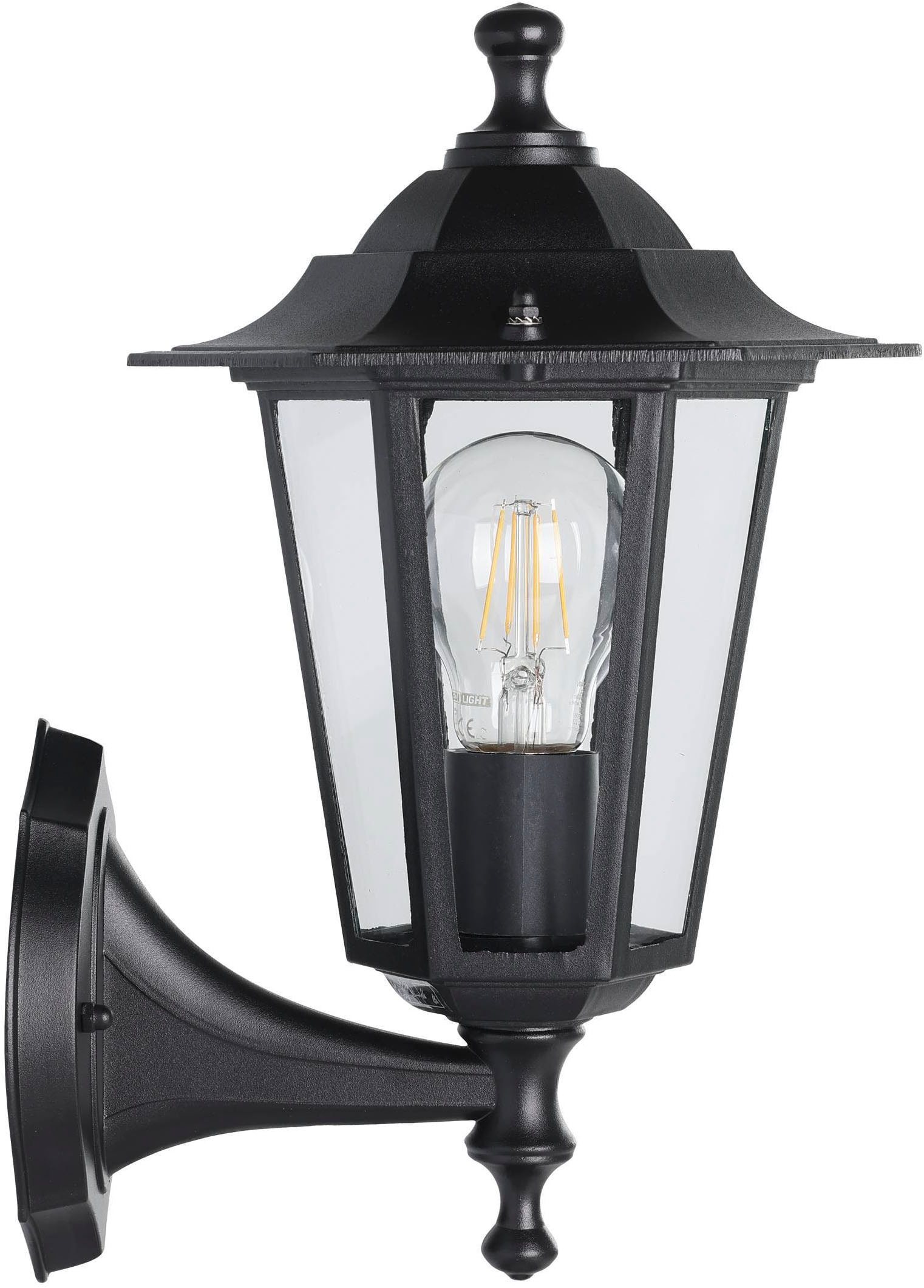 EGLO LED Wandleuchte »LATERNA 4 L16,5 x H32 x AL23 cm, spritzwassergeschützte Lampe« E27 1 Stk. Außen-Wandlampe Laterna 4, Lampe,  E27, IP44, L16,5 x H32 x AL23 cm