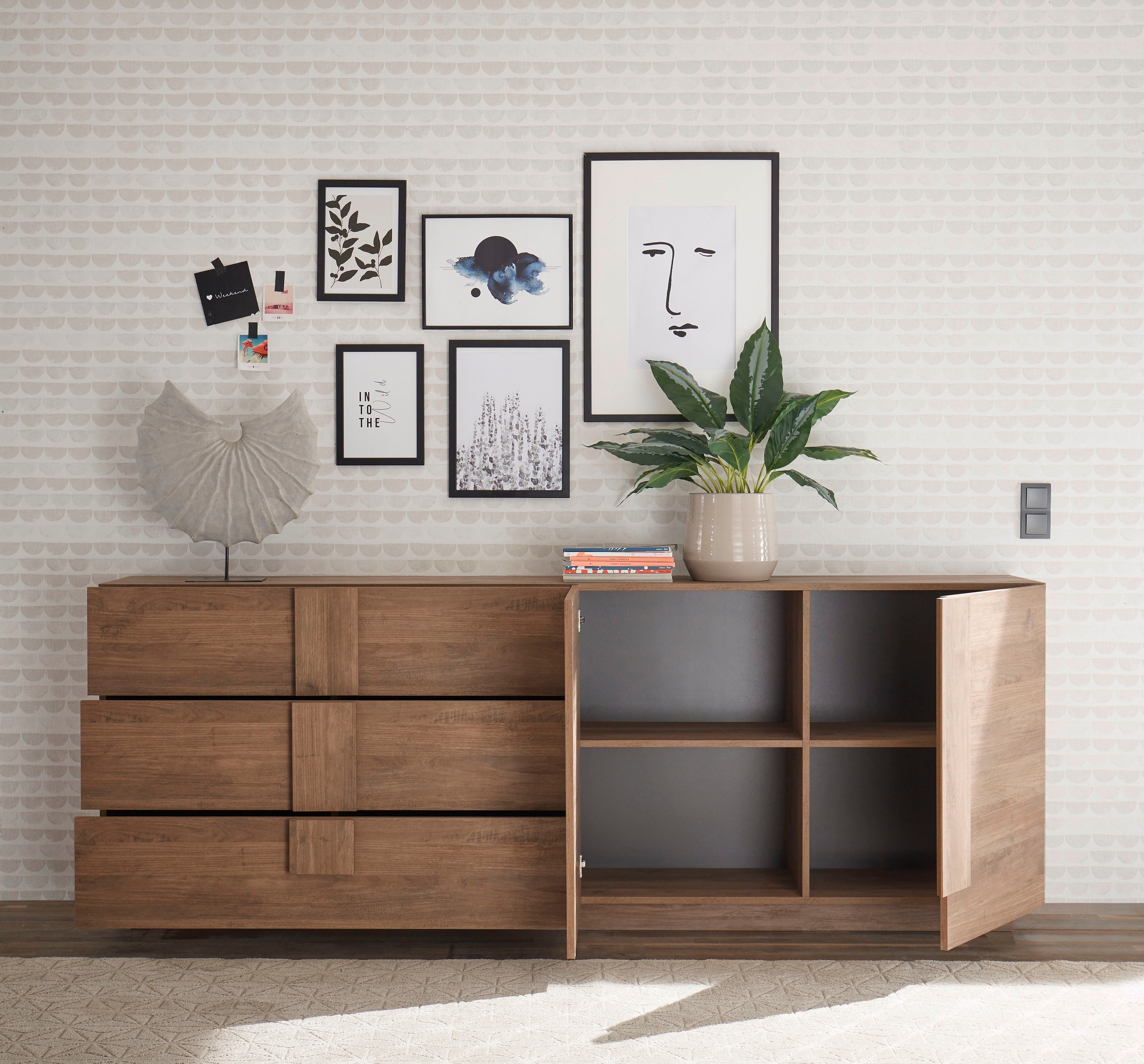 INOSIGN Sideboard »Jupiter«, Breite 241 cm mit 3 Schubkästen