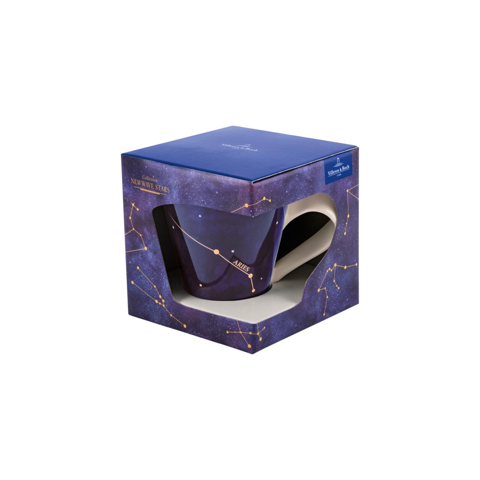 Villeroy & Boch Tasse »Tasse Widder NewWave Stars 300 ml weiß-blau«