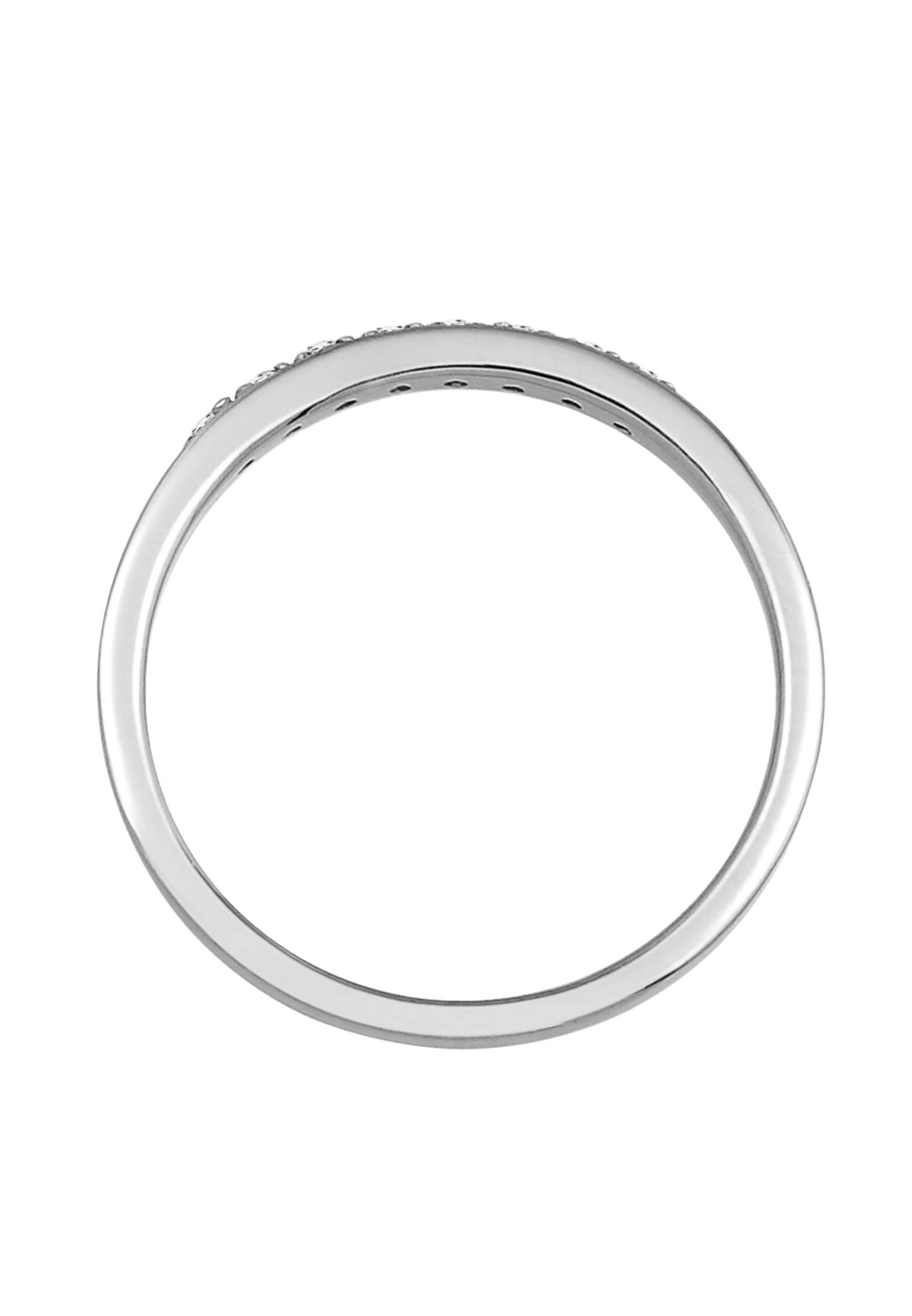 Elli DIAMONDS Verlobungsring »Ring Bandring Verlobung Diamant (0.04 ct) 585 Weißgold«