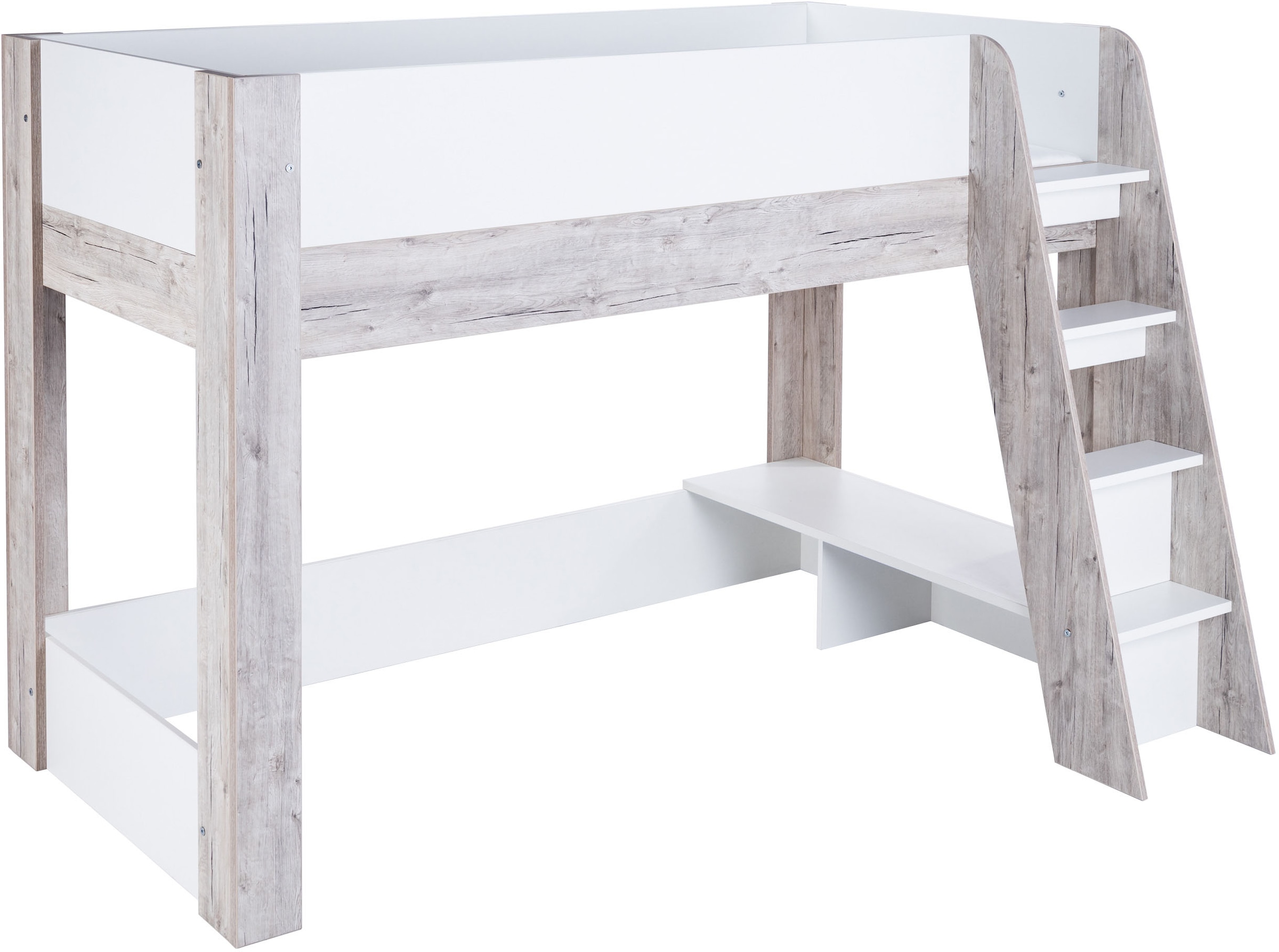 Home affaire Jugendzimmer-Set »Schulkind Set »Rieke«« 4 Stk. tlg. Hochbett, Etagenbett, Ablagefach unter dem Bett, Blauer Engel,