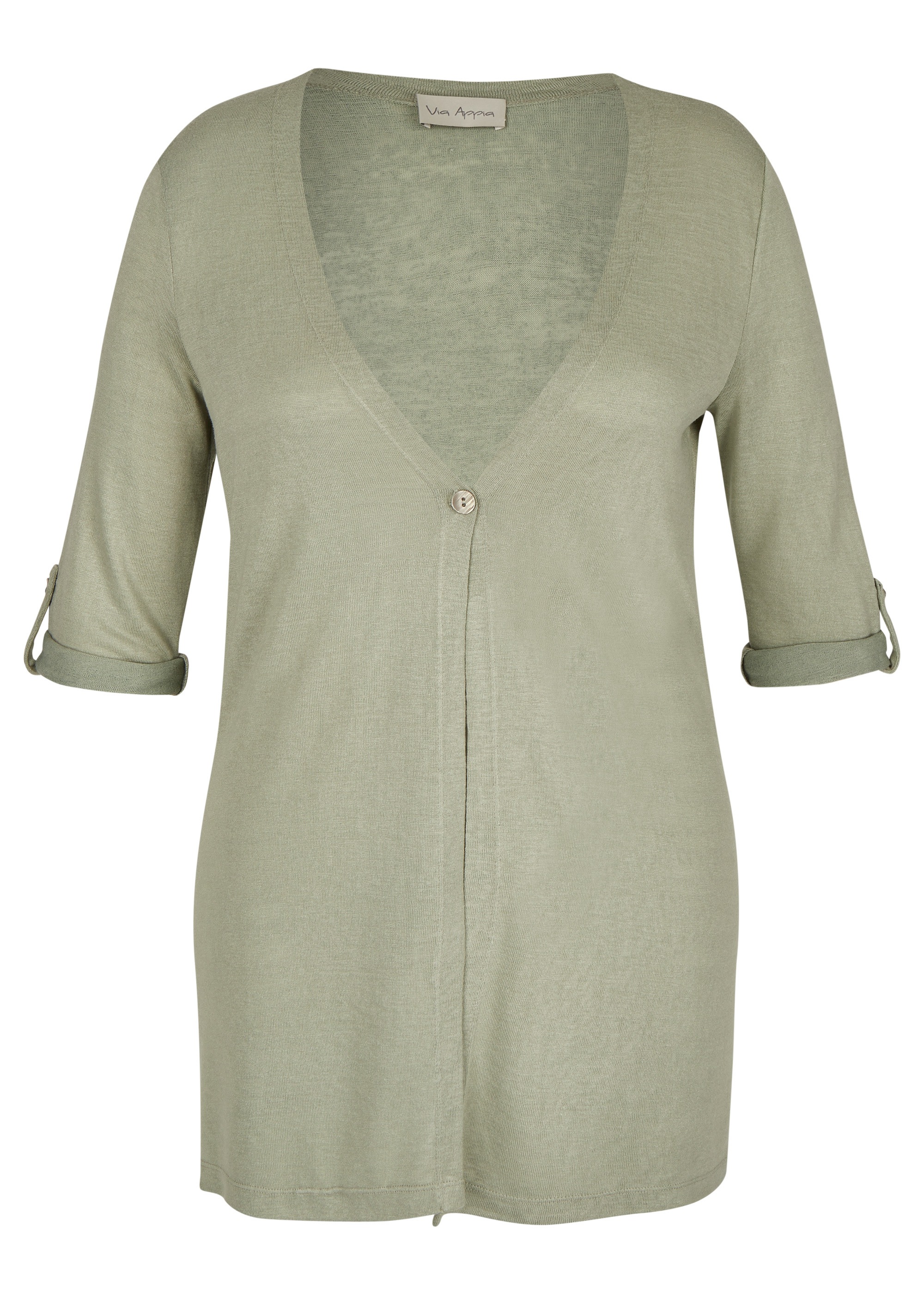 VIA APPIA Lässige Strickjacke mit Ein-Knopf-Verschluss