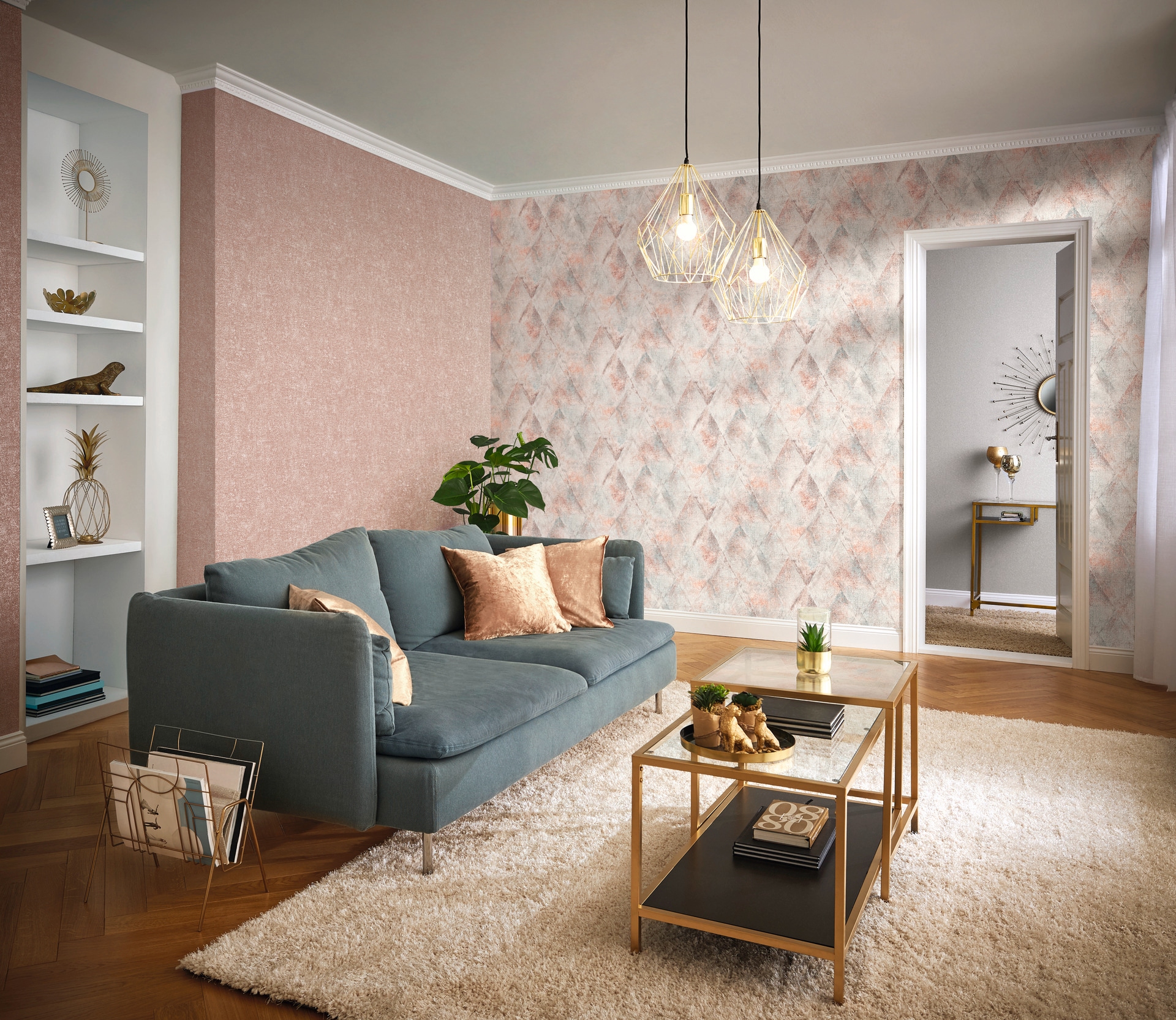 Rasch Vliestapete »Tapetenwechsel II« mit Dreiecken und feiner Struktur