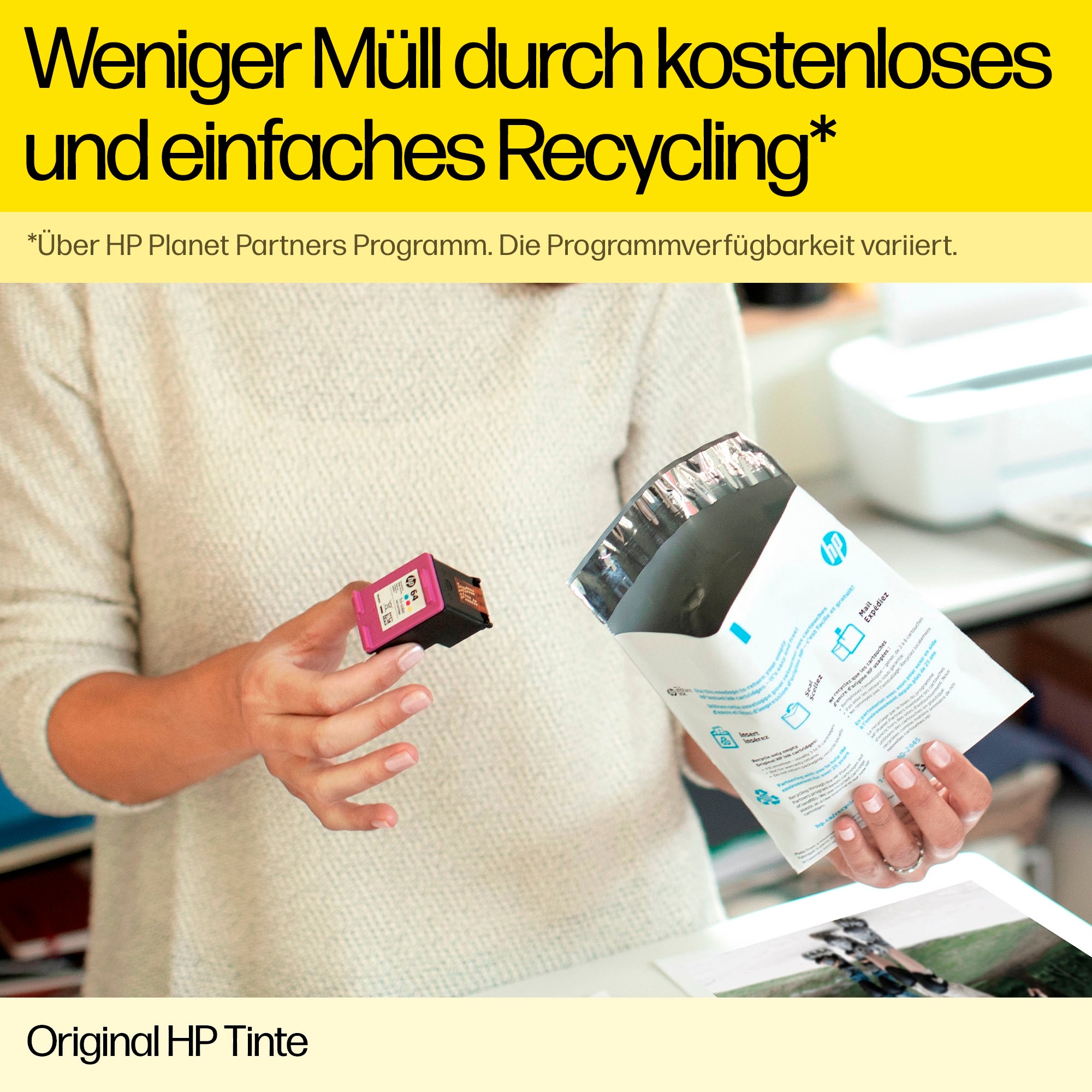HP Tintenpatrone »937 Gelb Original Ink Cartridge« 3 Probemonate gratis* drucken
