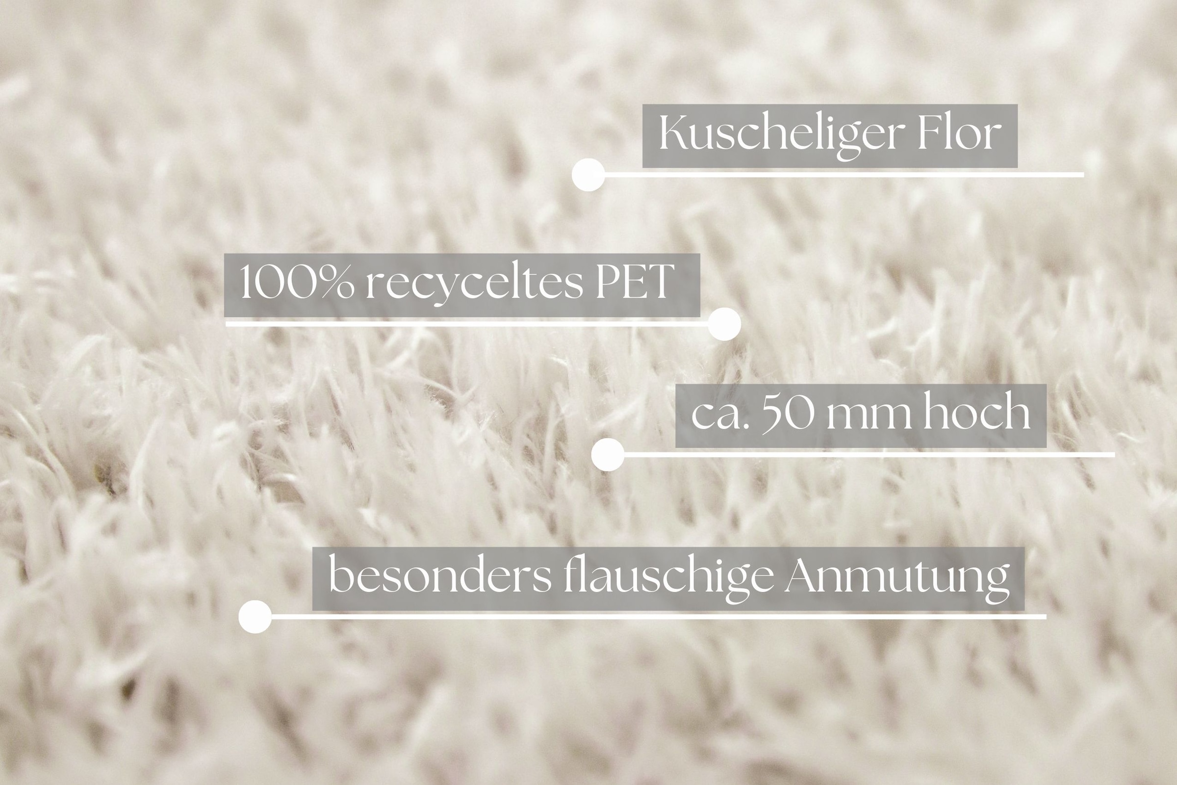 OTTO home Hochflor-Teppich »Josetta« rund 50 mm Höhe Langflor, Shaggy, dichter weicher Hochflor, uni farben, Wohnzimmer