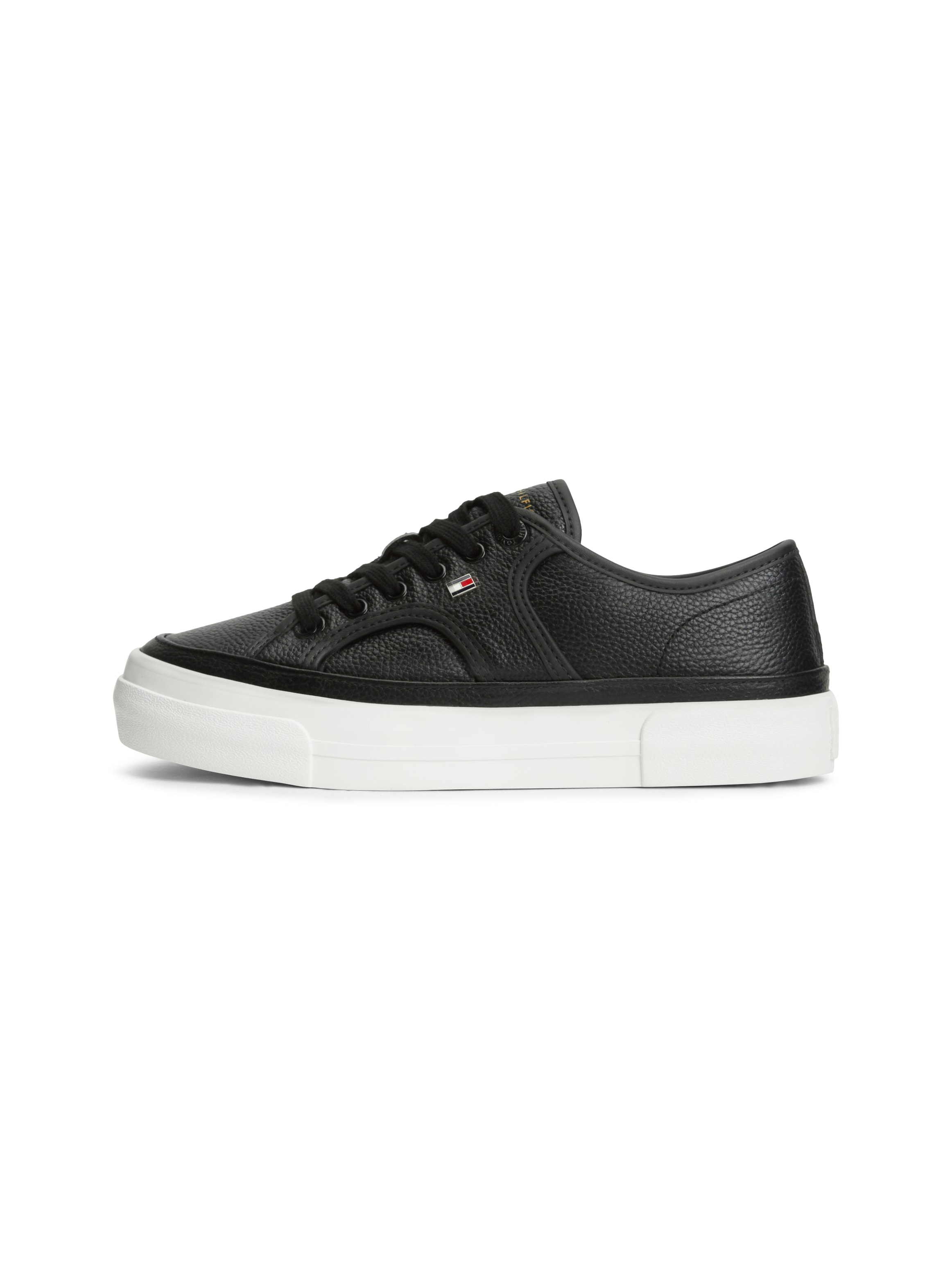 Tommy Hilfiger Plateausneaker »PLATFORM VULC SNEAKER PIPING LTR«  Freizeitschuh, Halbschuh, Schnürschuh mit seitlichem Flaggen-Element