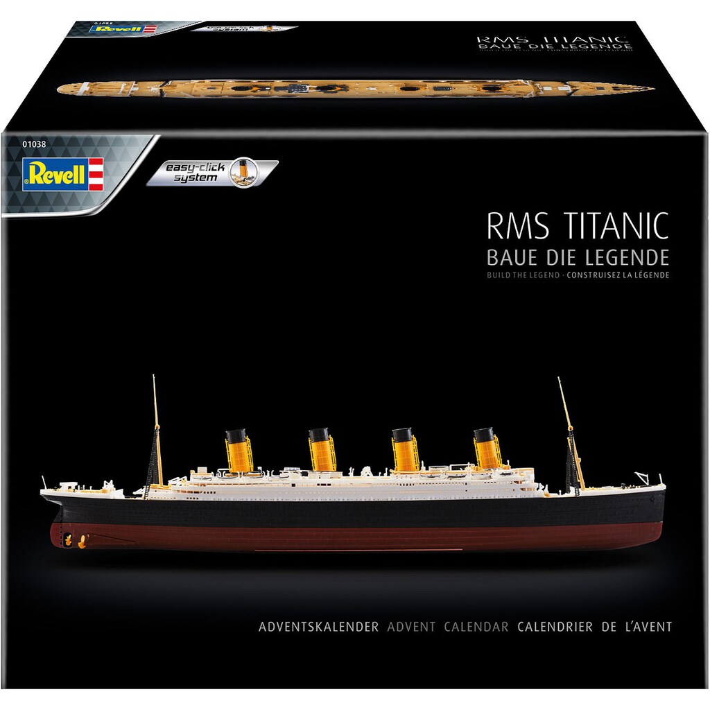Revell® Spielzeug-Adventskalender »Revell® easy-click, RMS Titanic«, ab 10 Jahren, im Maßstab 1:600 zum Selberbauen; Made in Europe