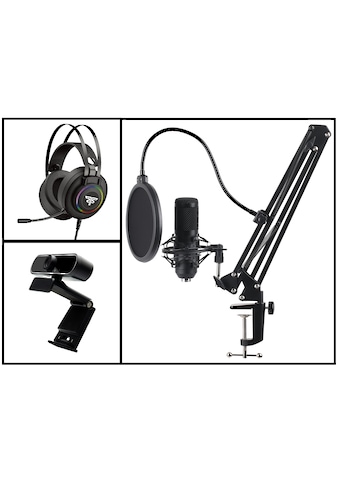 Eingabegeräte-Set »Striker Streamer Startup Collection Headset + Studio Mikrofon +...