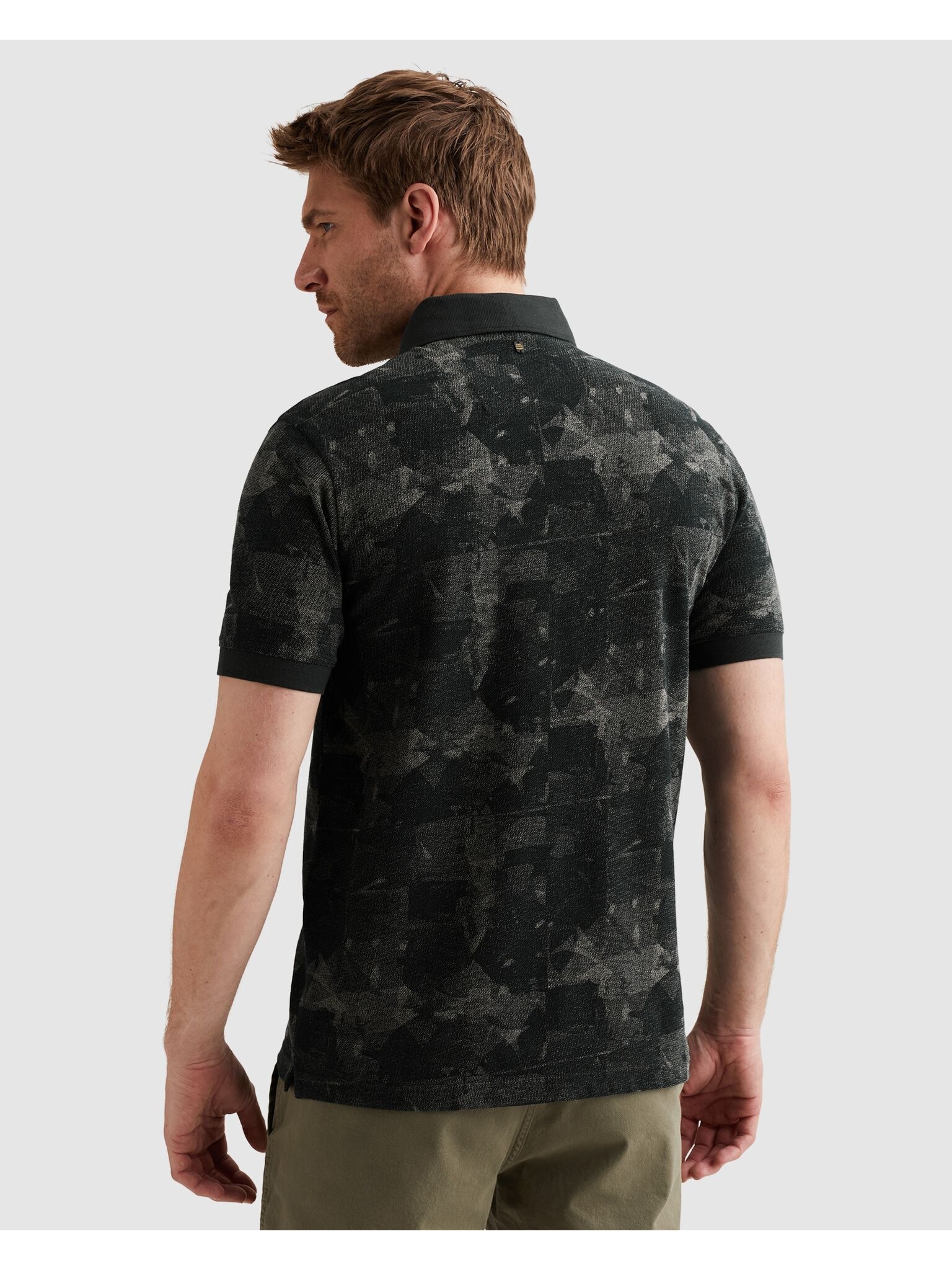PME LEGEND Poloshirt »Short sleeve polo printed two tone pique« mit Logo Stickerei