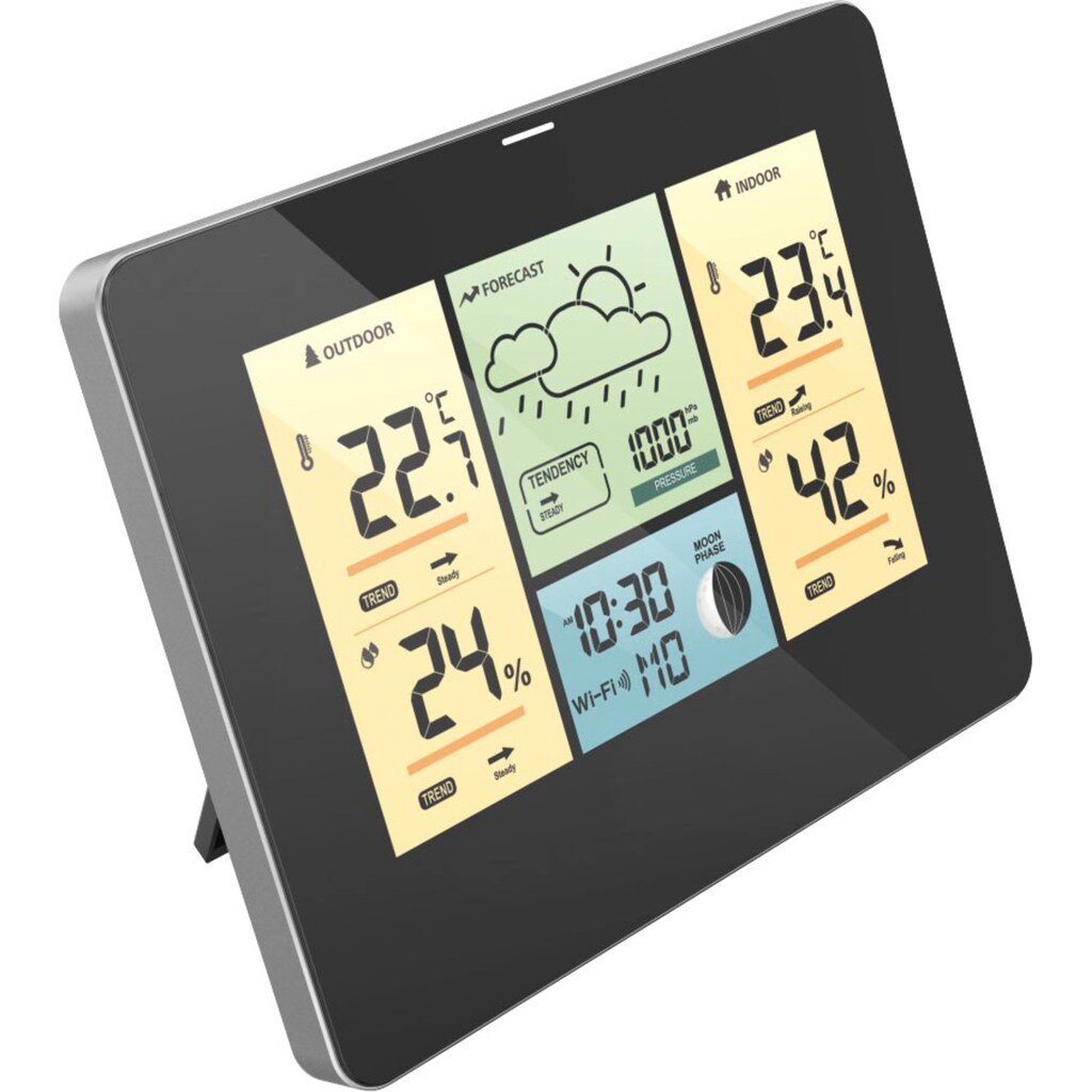 Hama Wetterstation »WLAN mit Außensensor, Thermometer/Hygrometer Barometer, App«