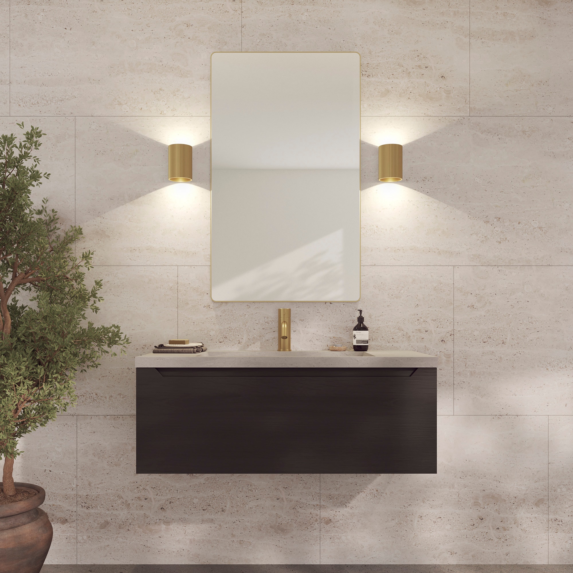 Loevschall Spiegel »Refine, Wandspiegel für alle Raumtypen, Stilvoller Rahmen,«, Spiegel für Schlafzimmer, Wohnzimmer, Garderobe, Flur und Badezimmer