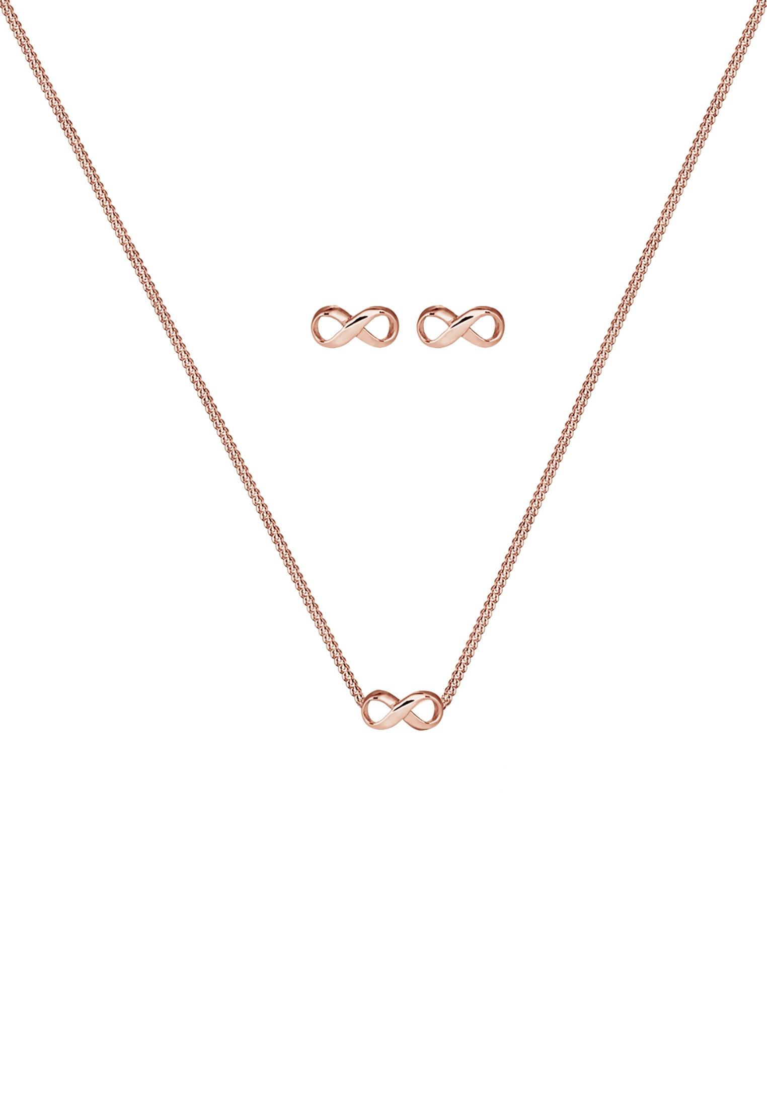 Elli Ohrring und Ketten Set »Schmuckset Infinity Symbol Unendlichkeit 925 Silber«