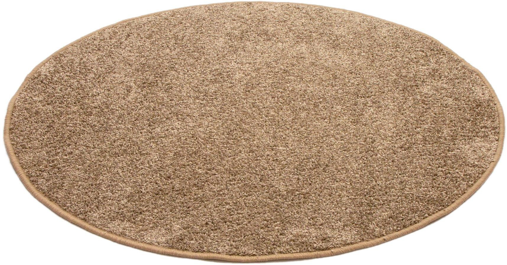 Andiamo Teppich »Shaggy uni«, rund, 15 mm Höhe, Wohnzimmer