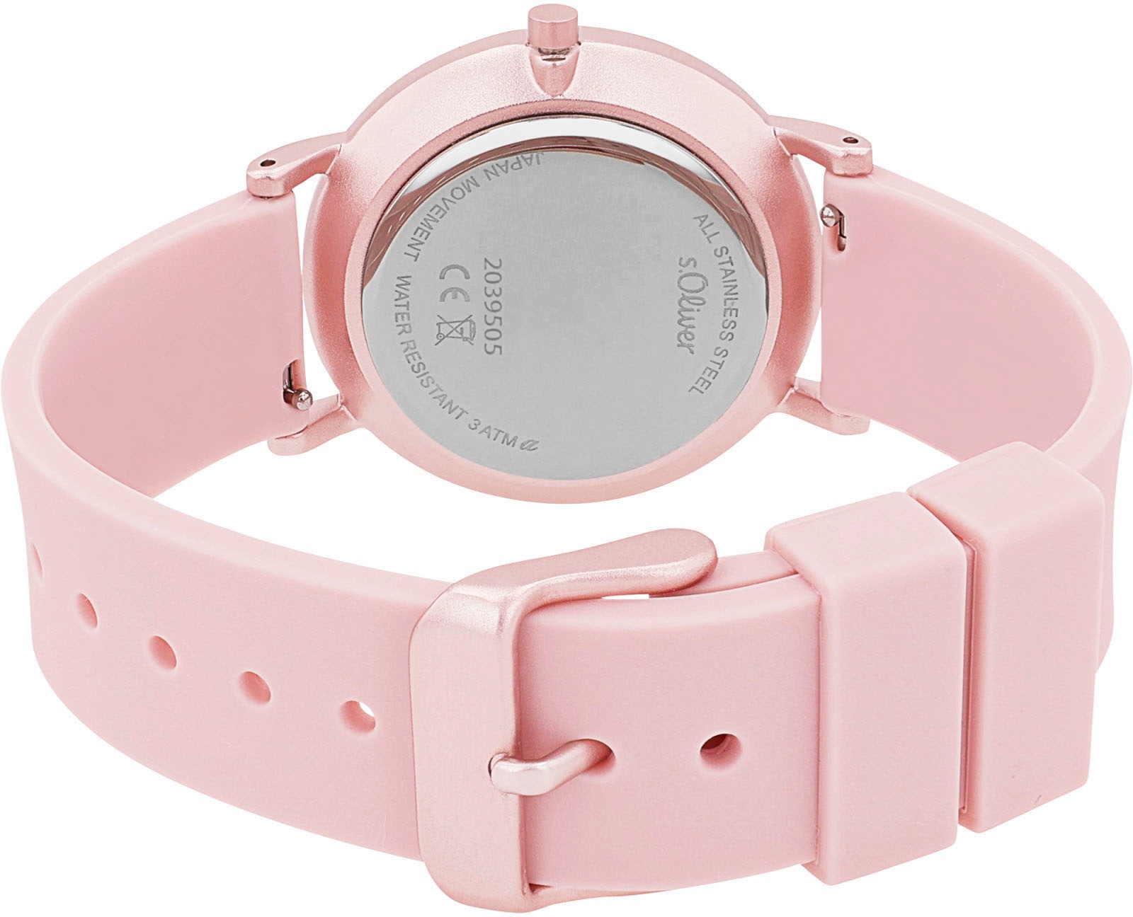 s.Oliver Quarzuhr, Armbanduhr, Damenuhr, Silikonarmband, analog