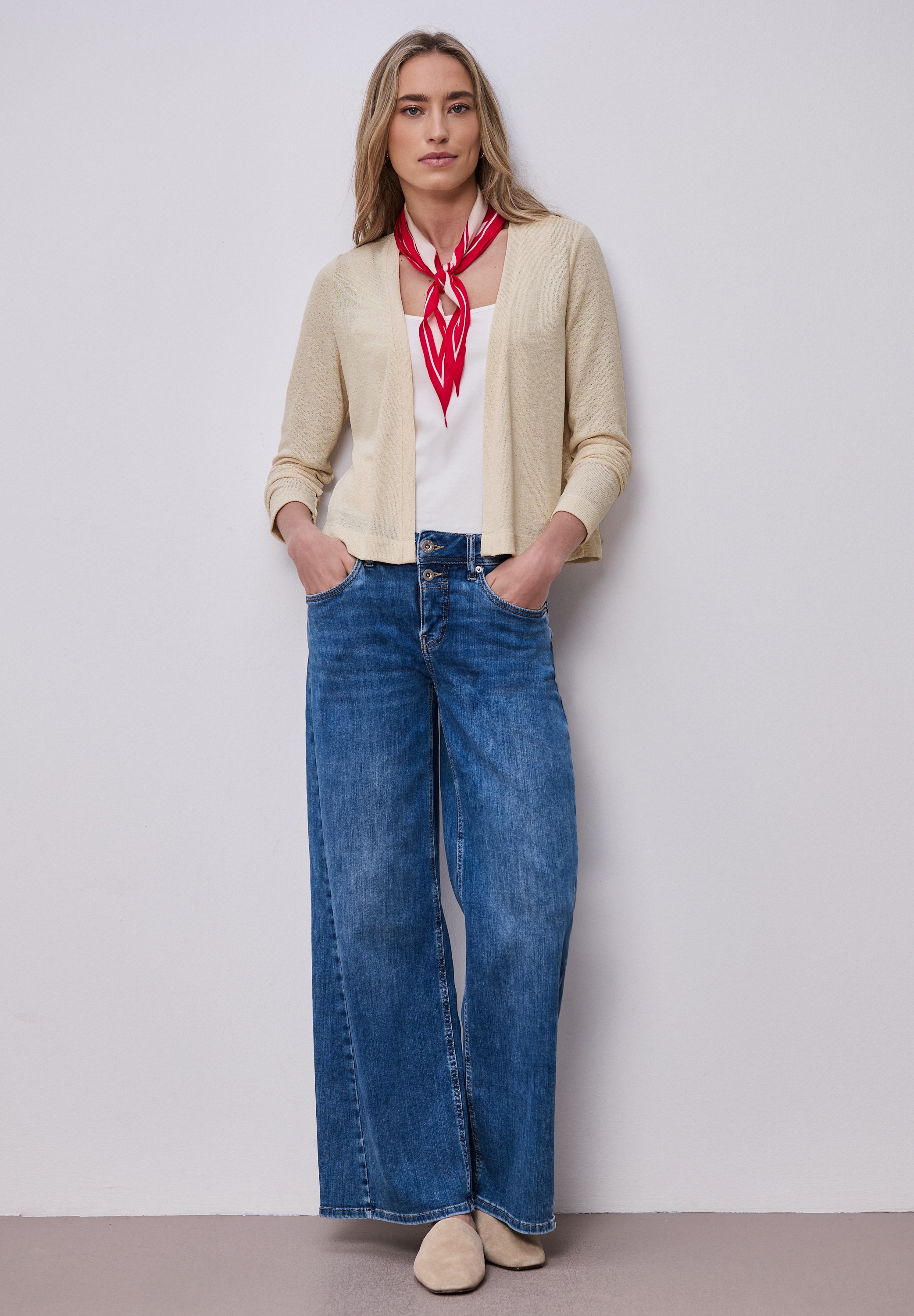 STREET ONE Strickjacke »Style Nette« in offener Passform