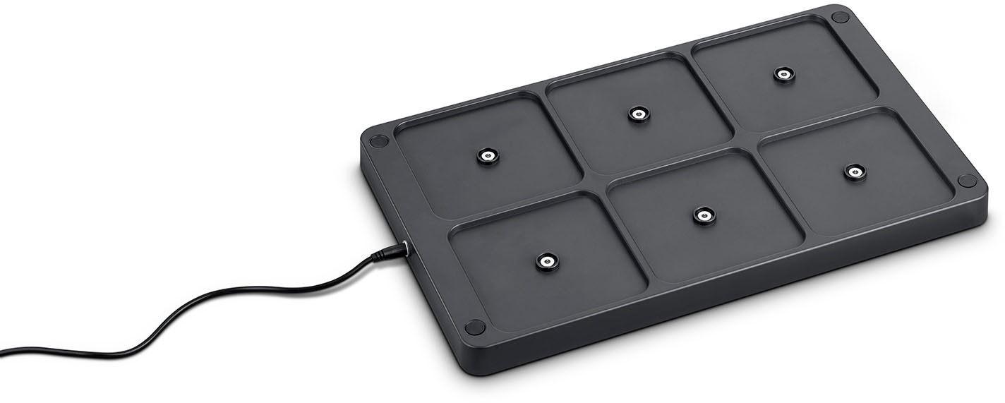 REALITY Leuchten LED Außen-Tischleuchte »Fernandez«, 1 flammig, Leuchtmittel LED-Board | LED fest integriert, Set 6-teilig inkl Induktion-Ladestation Garten Akku Tischlampe dimmbar
