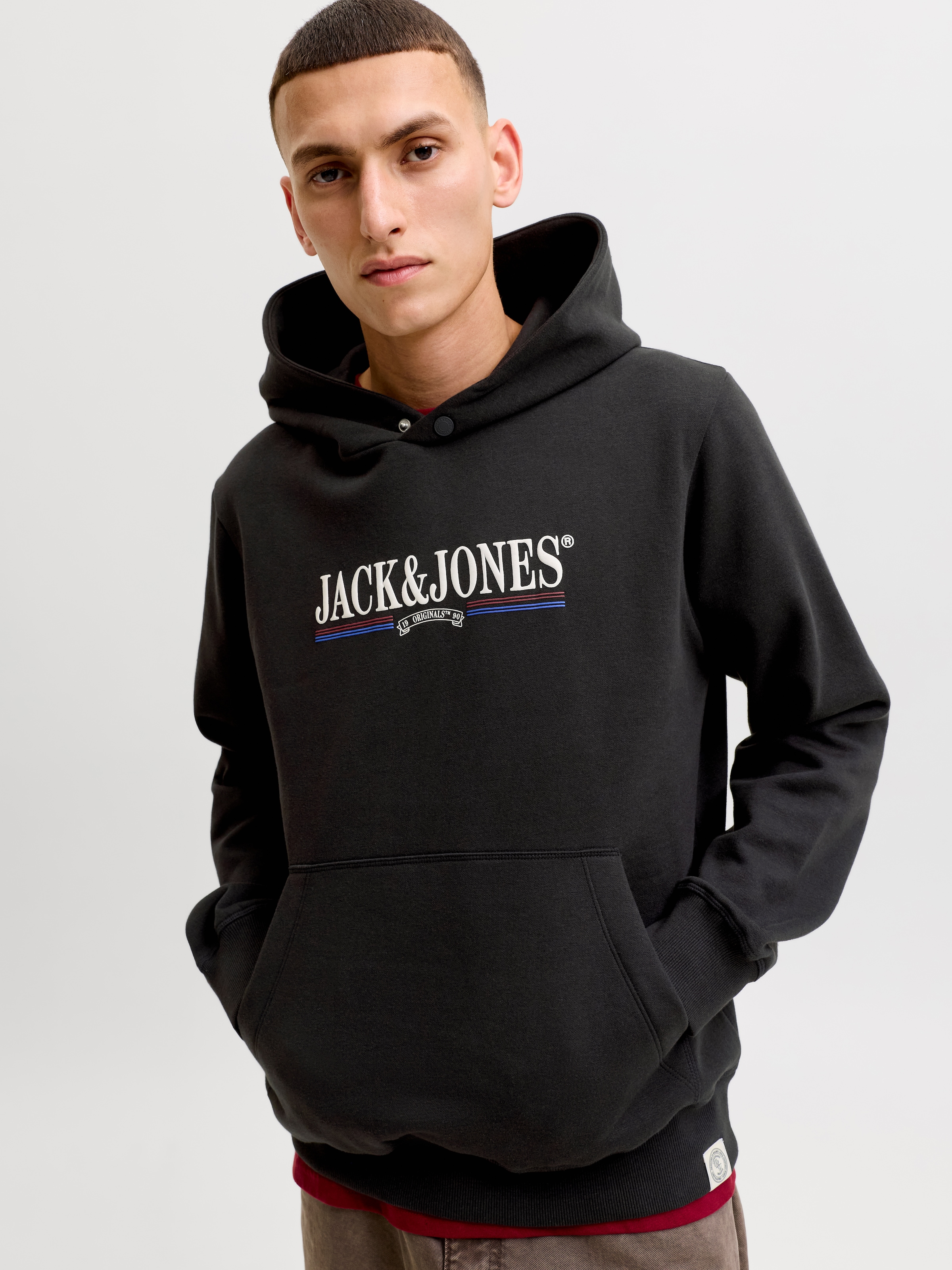 Jack & Jones Kapuzensweatshirt »JORFREDERIKSBERG GRAPHIC BOX SWEAT HOOD«, Baumwollmischung, regular fit
