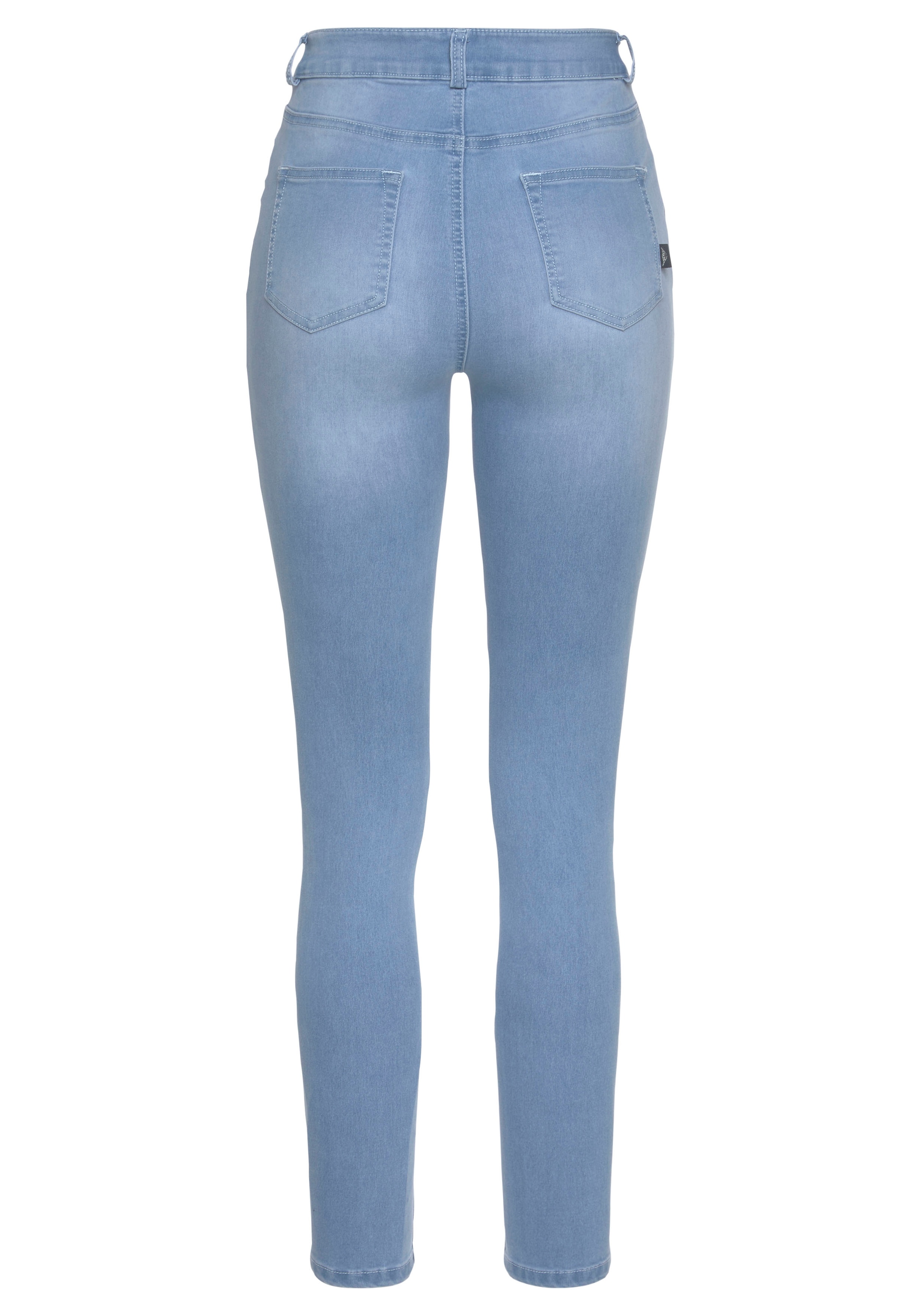 mit Online Skinny-fit-Jeans Shop OTTO High im Arizona Waist Knopfleiste »Ultra durchgehender Stretch«,