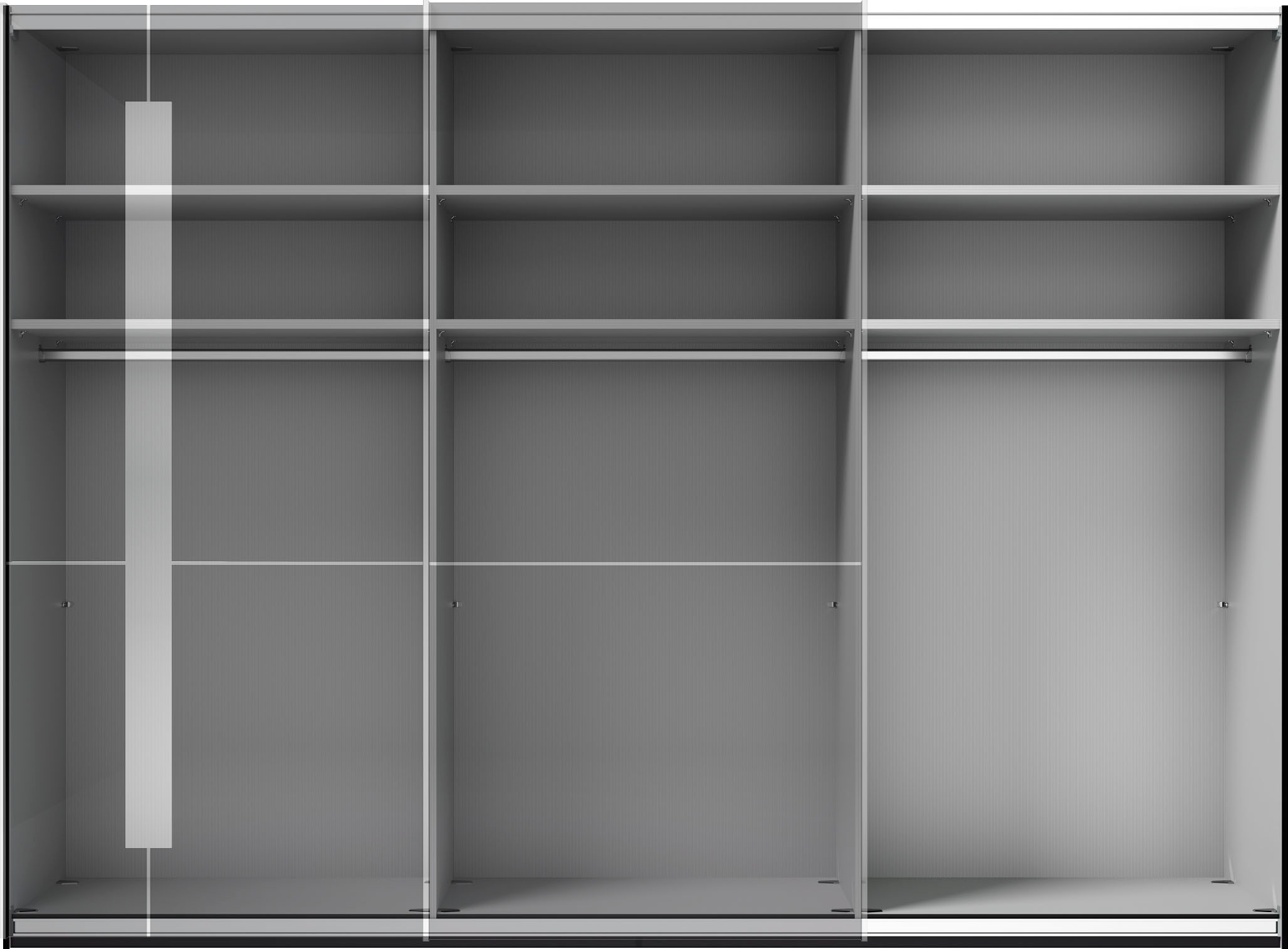 Musterring Schwebetürenschrank »Imola W«, inkl. Einlegeböden und Kleiderstangen, mit Glastüren inkl. Zierspiegel