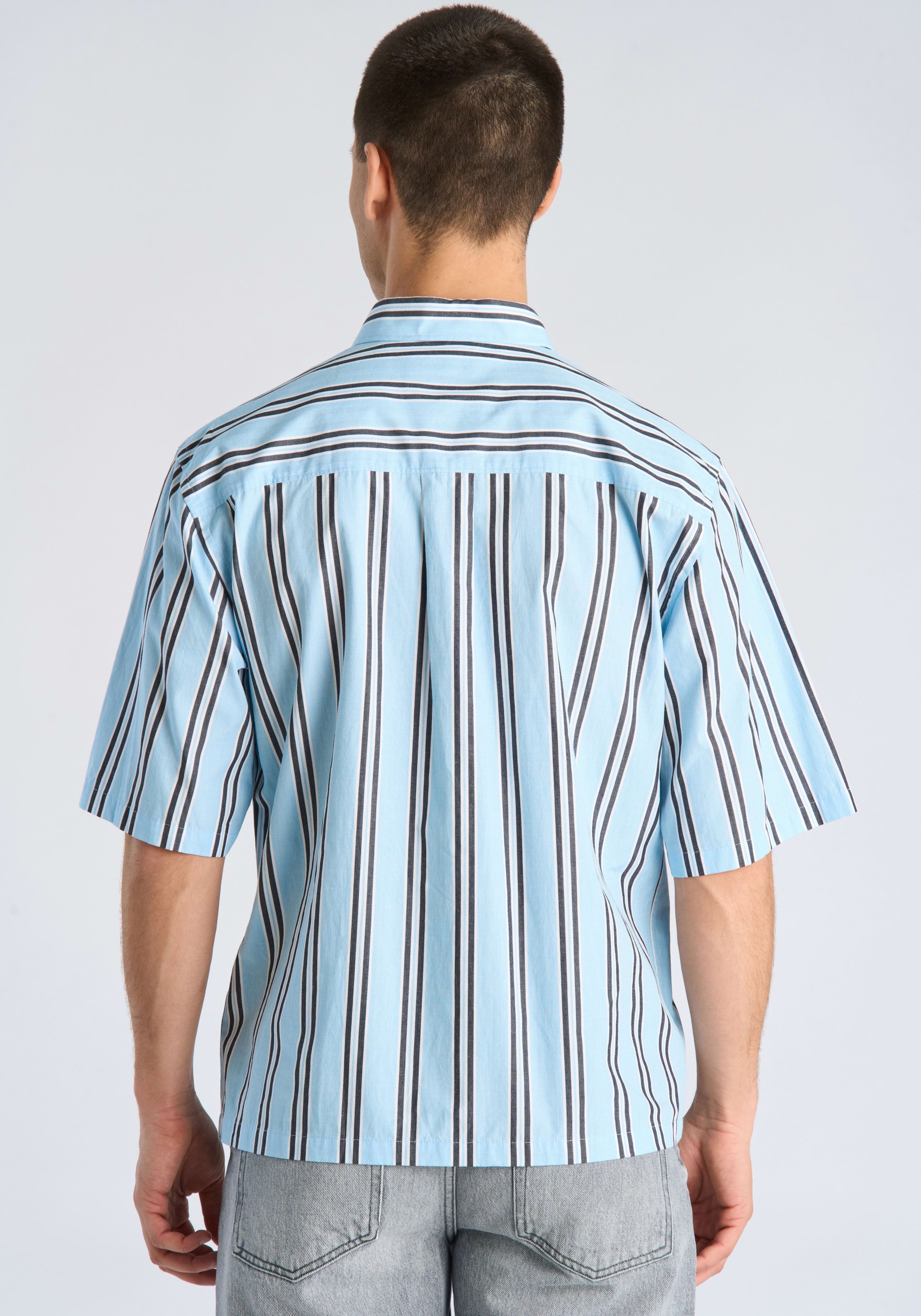 LINDBERGH Streifenhemd mit Hemdkragen und Knopfleiste / relaxed fit