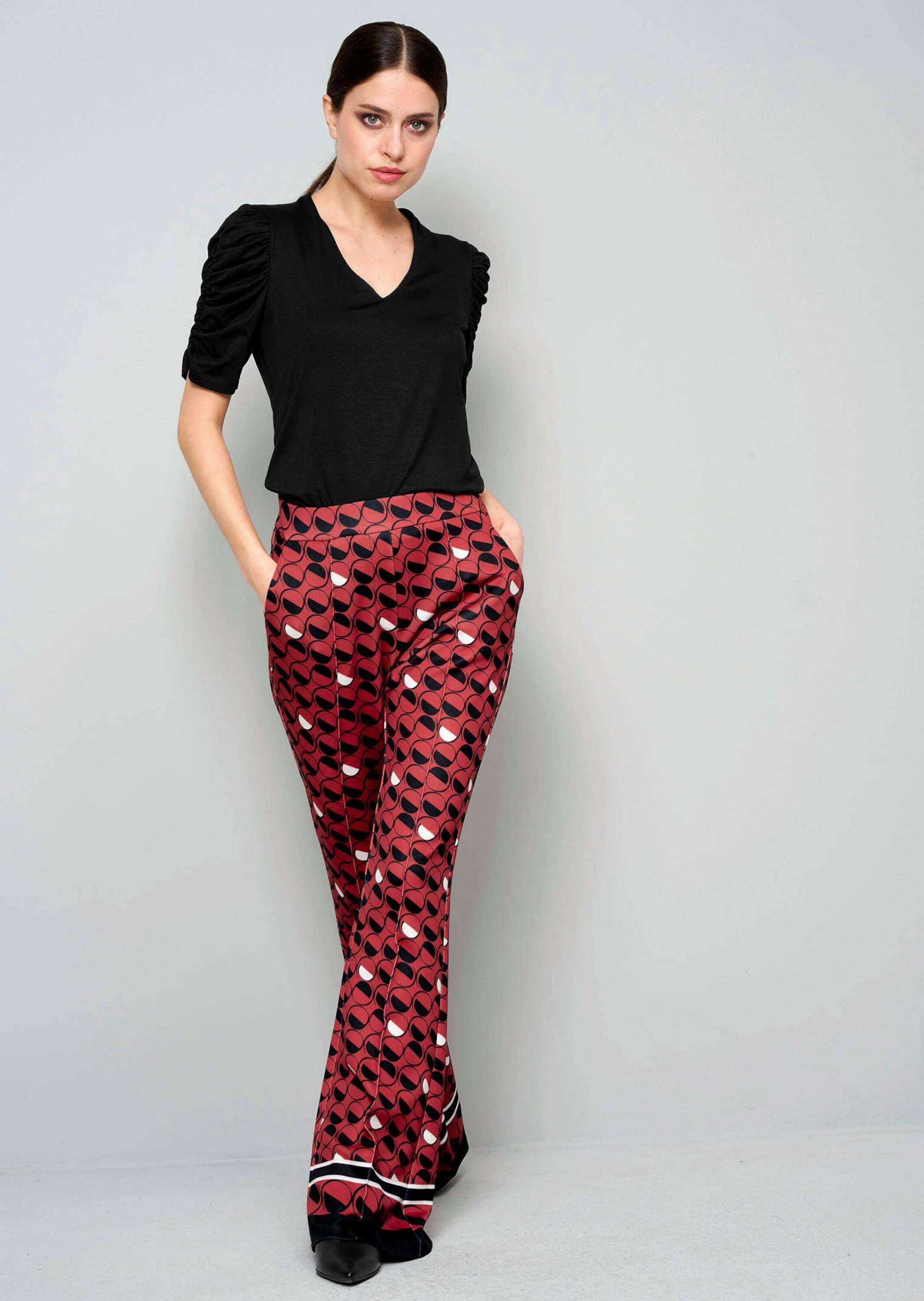 Alba Moda Stoffhose »Druckhose Druckhose mit Bordüre«