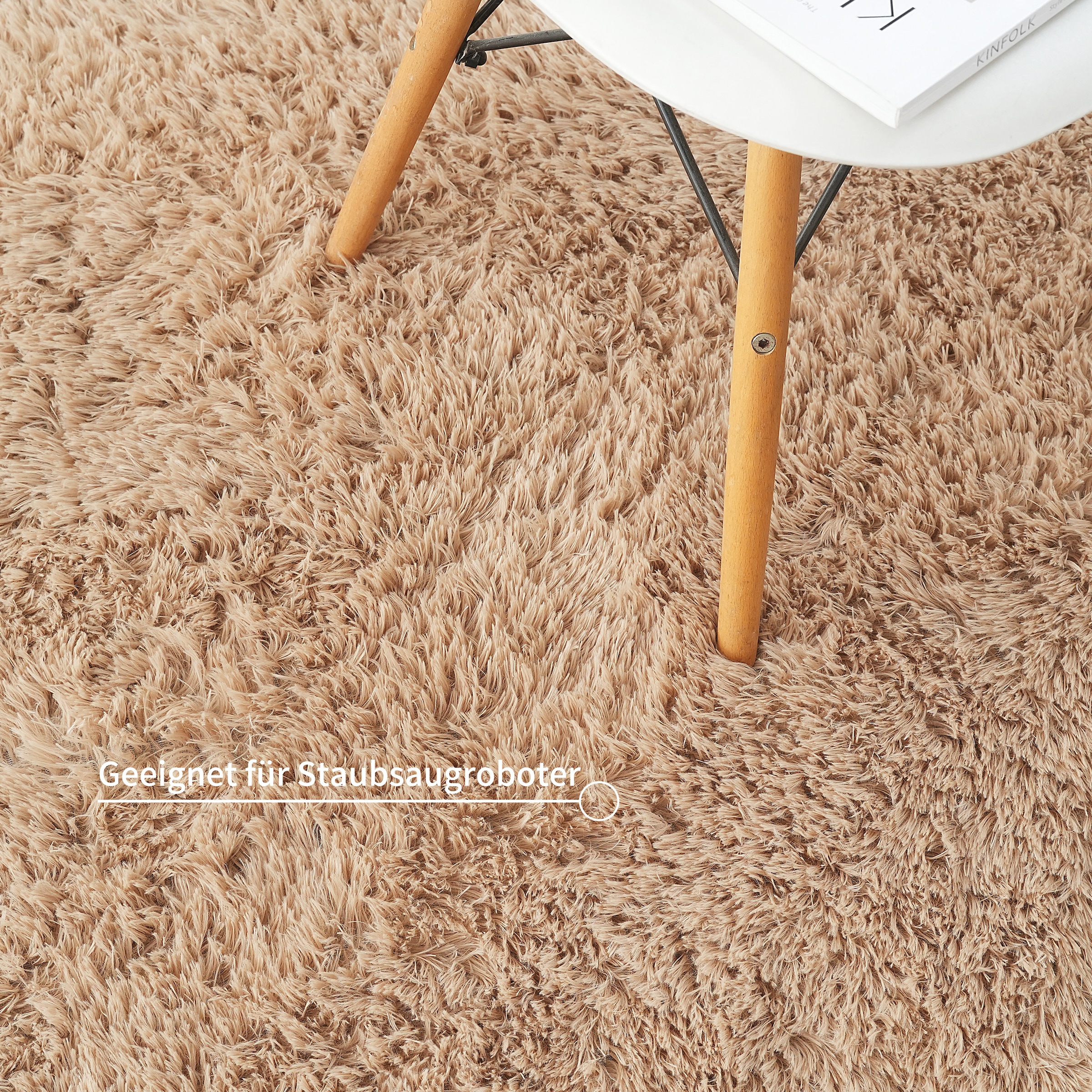 my home Hochflor-Teppich »Leava, besonders weich und kuschelig, leichter Glanz«, rechteckig, 37 mm Höhe, uni, Mikrofaser Teppiche, Wohnzimmer, Schlafzimmer, Esszimmer