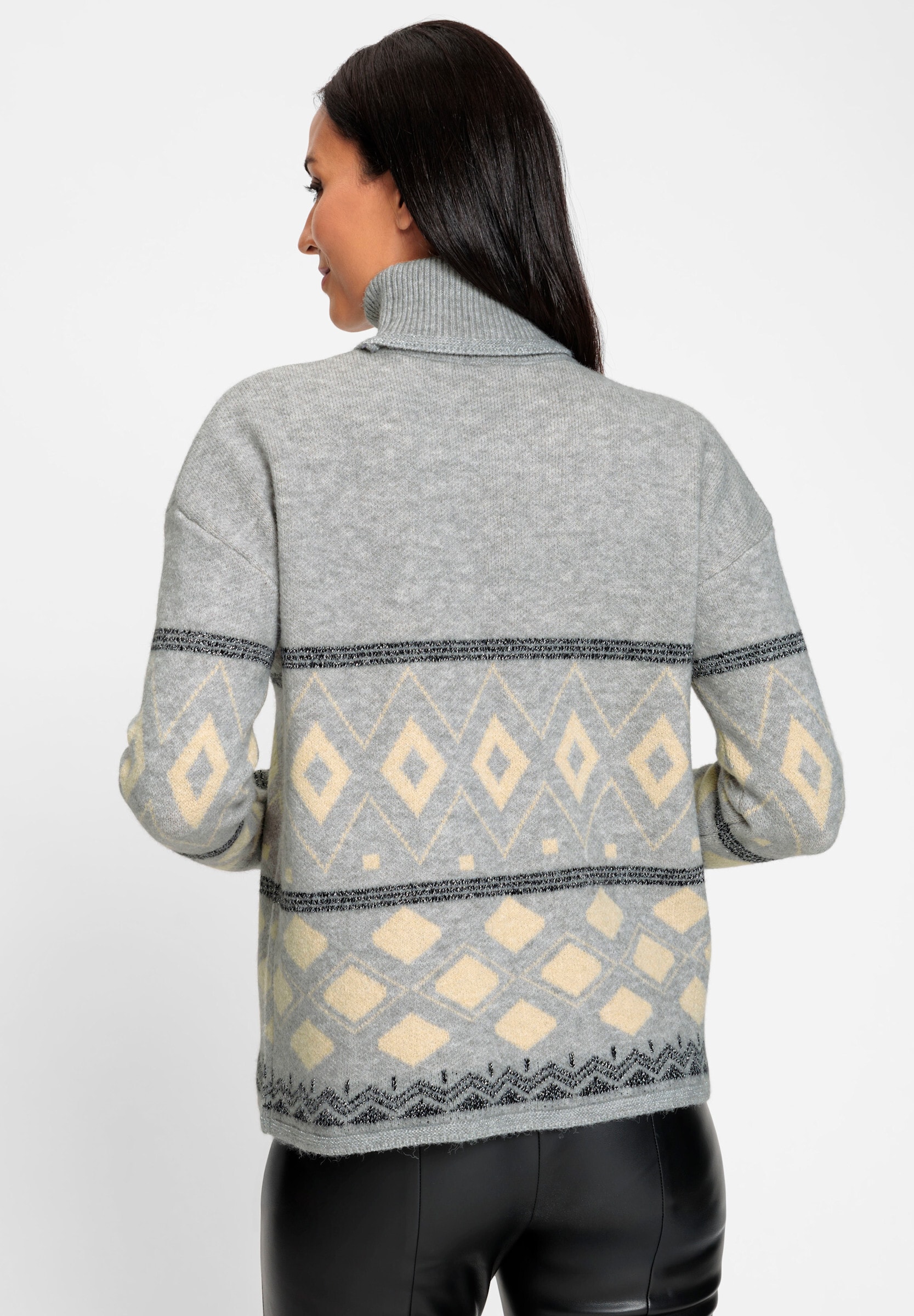 heine Strickpullover »Pullover Jacquard-Pullover mit Effektgarn«