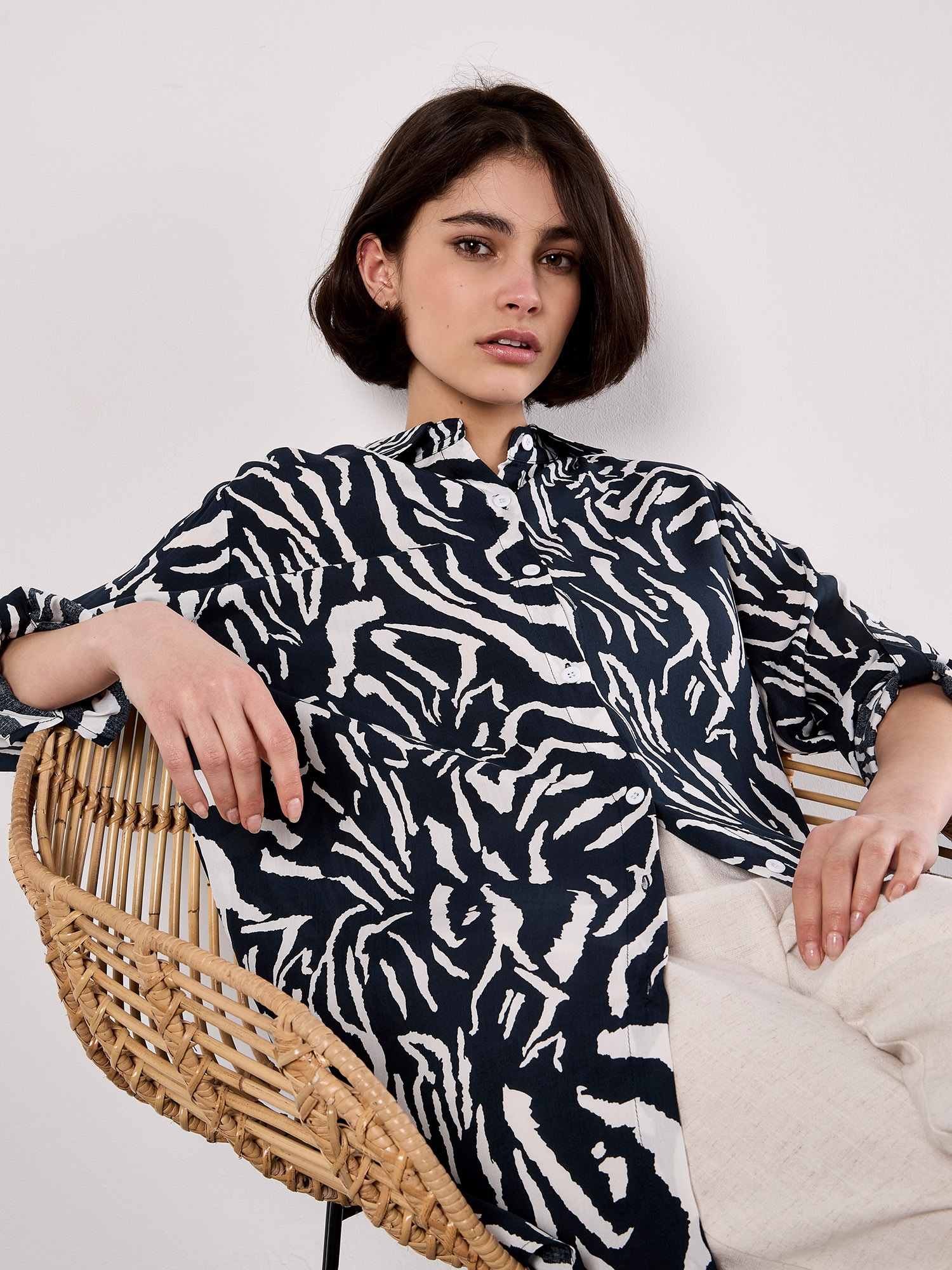 Apricot Shirttop »Top« mit Zebradruck