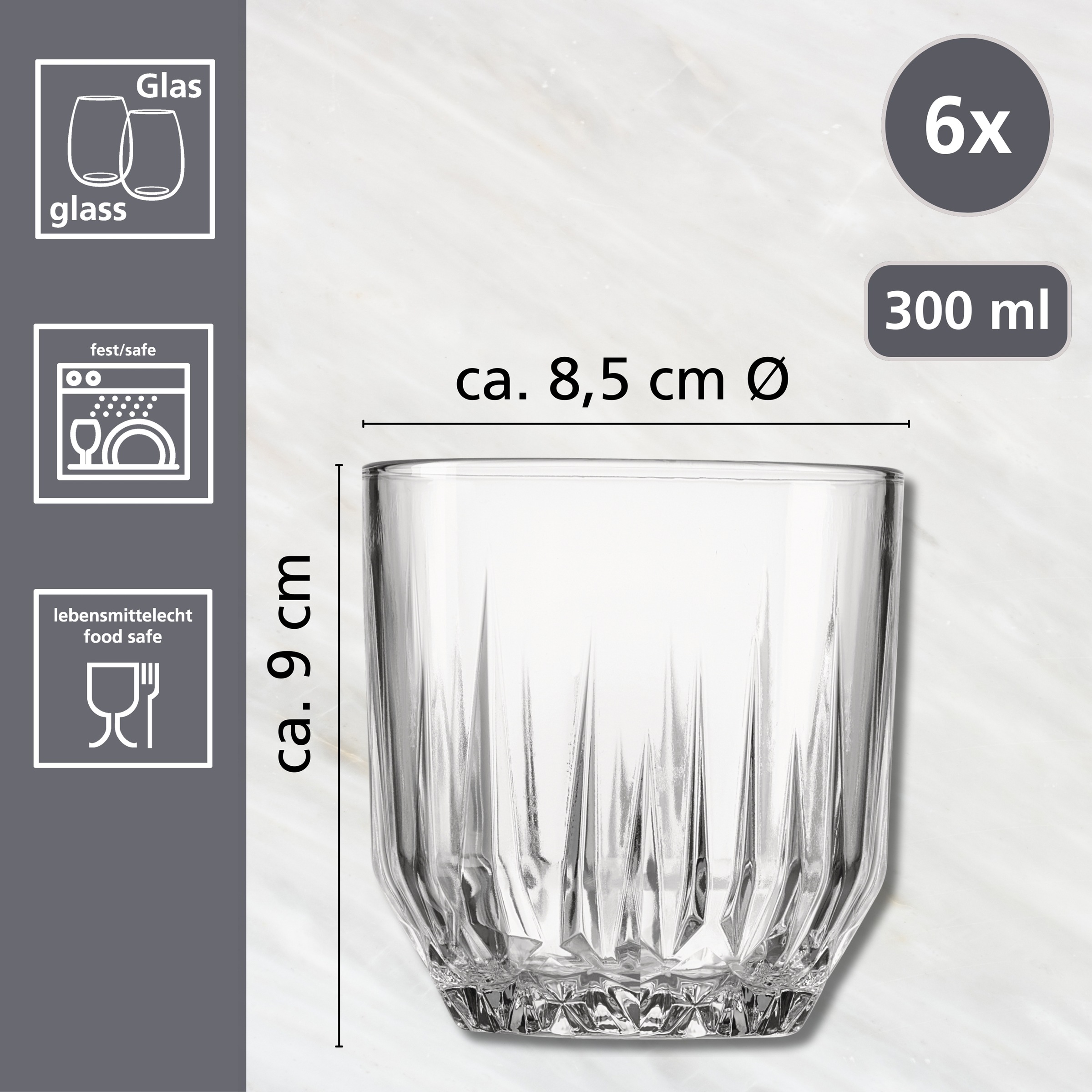 Ritzenhoff & Breker Whiskyglas »Palace« 6er Set, je 300 ml