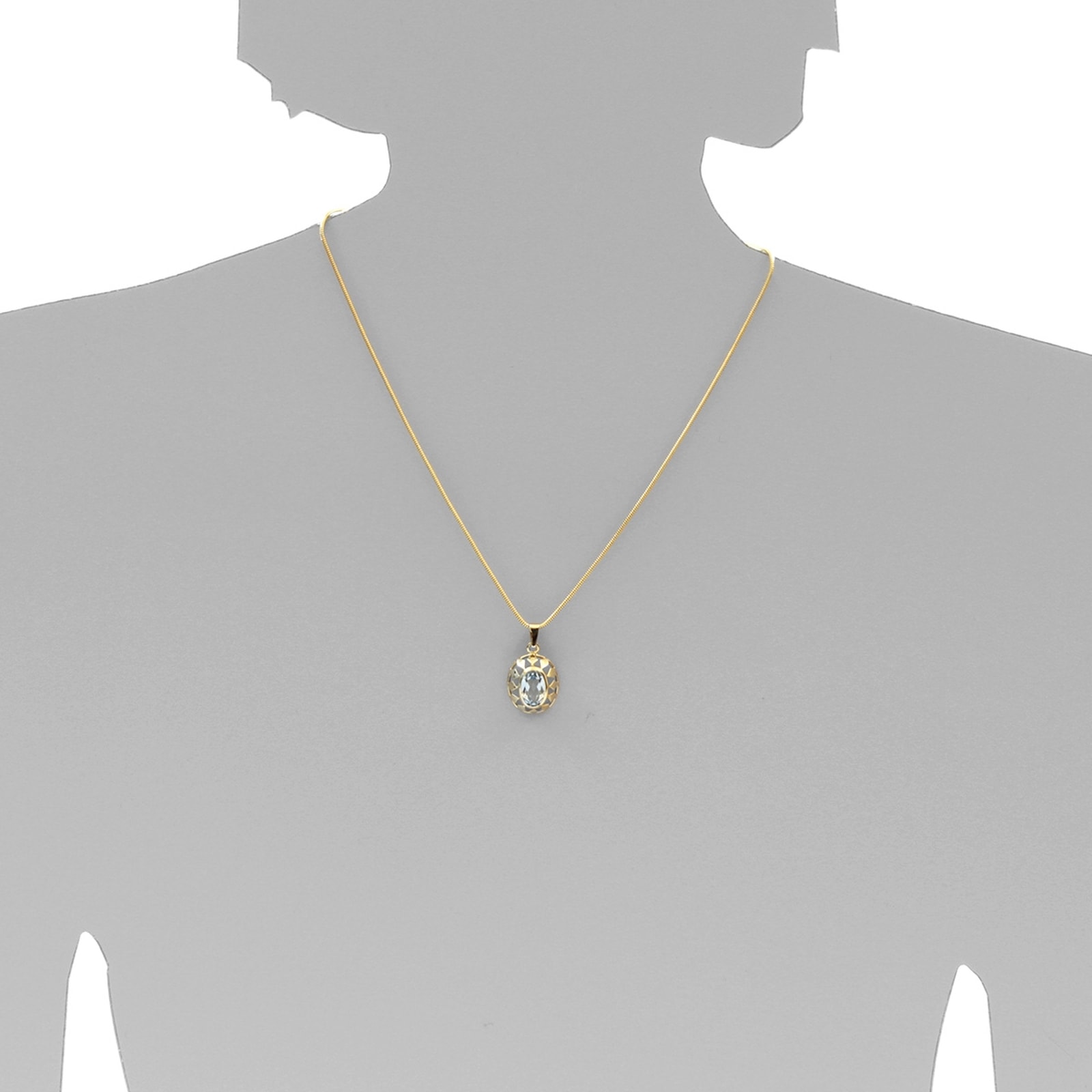 OSTSEE-SCHMUCK Kettenanhänger »- Mella - Gold 333/000 - sy. Aquamarin«