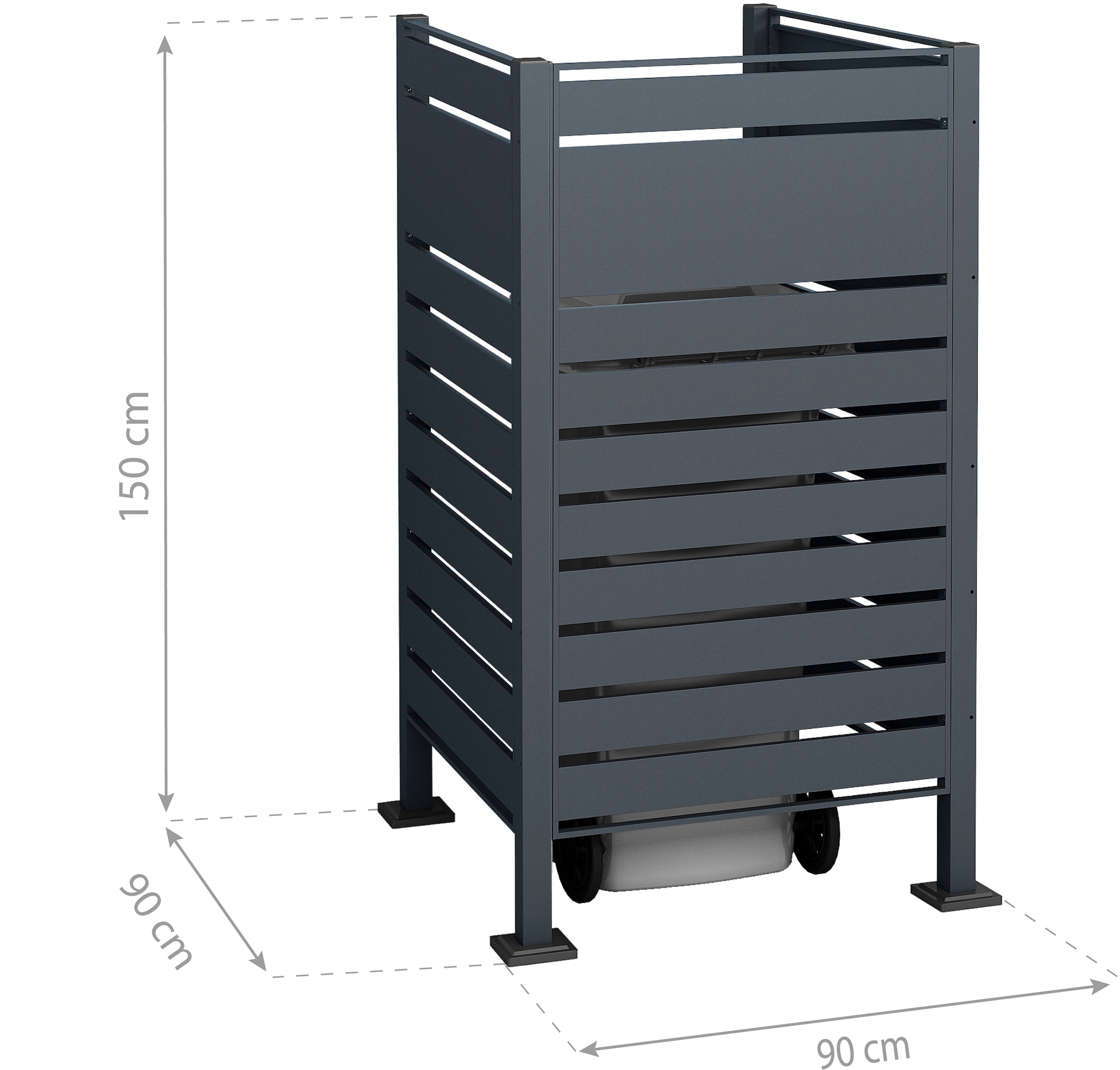 WESTMANN Mülltonnenbox »Planum«, Mülltonnenverkleidung & Sichtschutz