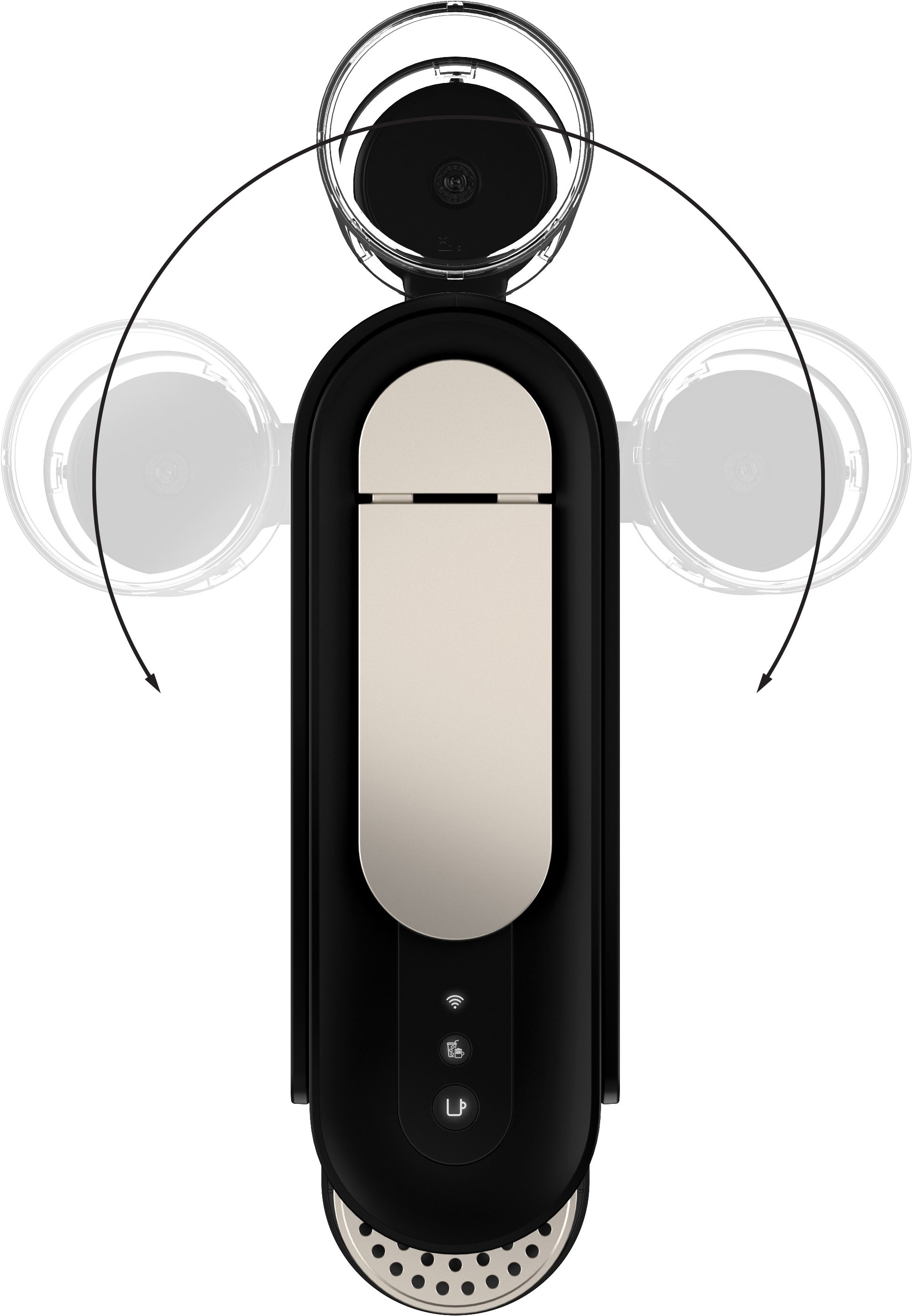 Nespresso Kapsel-/Kaffeepadmaschine »Vertuo Up« schlankes Design, Coffee Creations Modus, Auto-Off, 1,4 l Wassertank