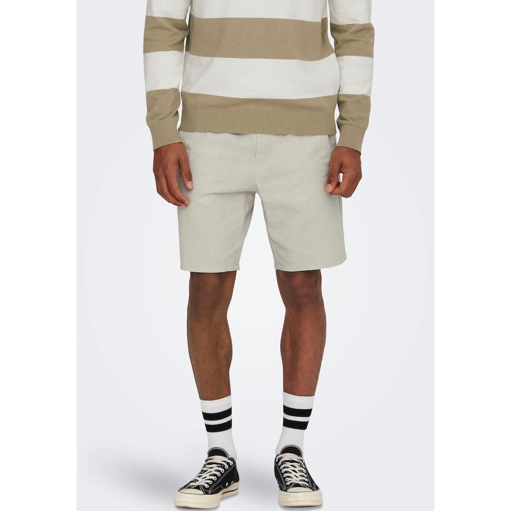 ONLY & SONS Shorts »ONSLINUS 0007 COT LIN SHORTS NOOS«